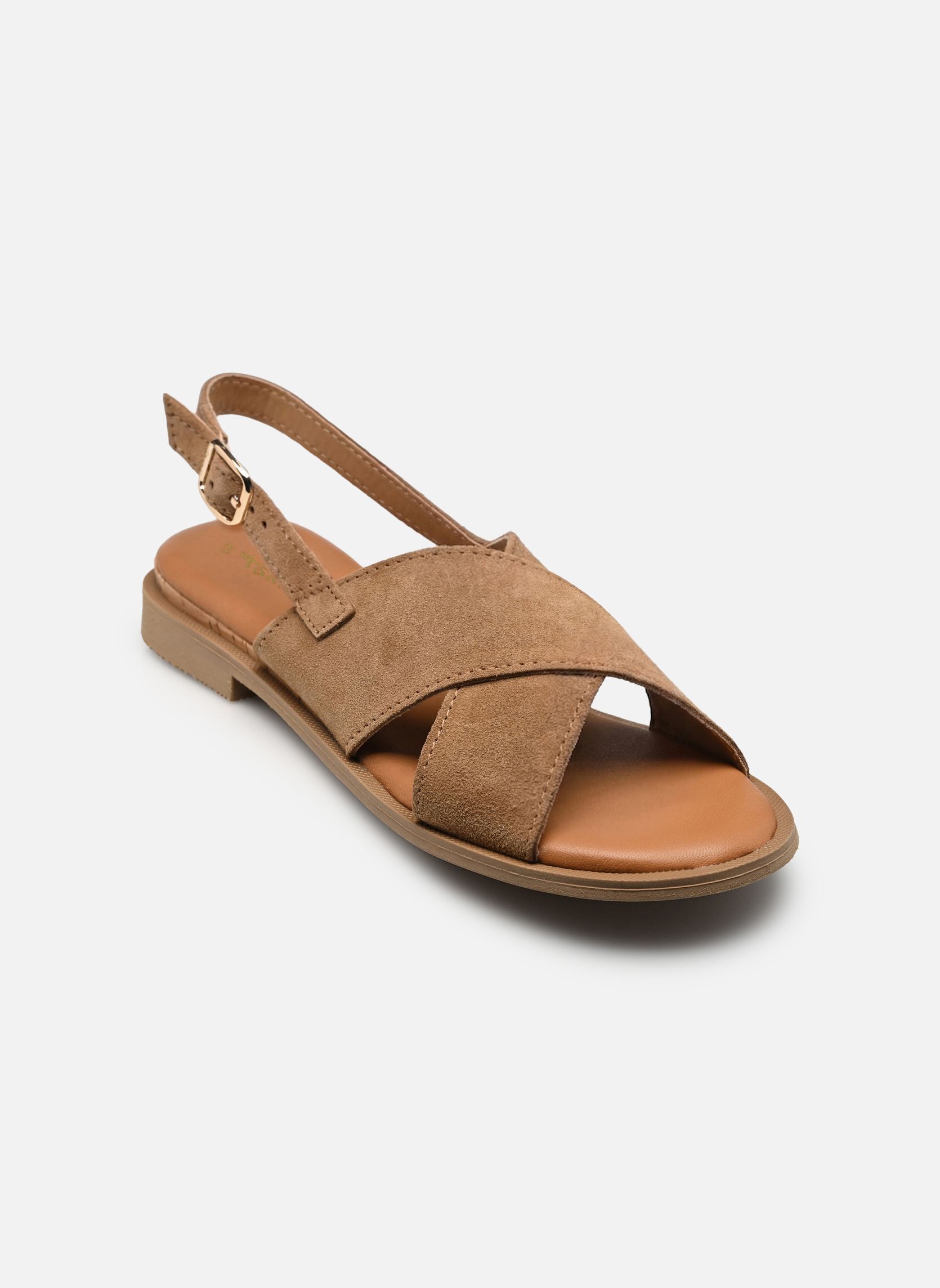 Sandales plates 28102-44 femme marron Tamaris Sandales plates 28102-44 femme marron BROWN