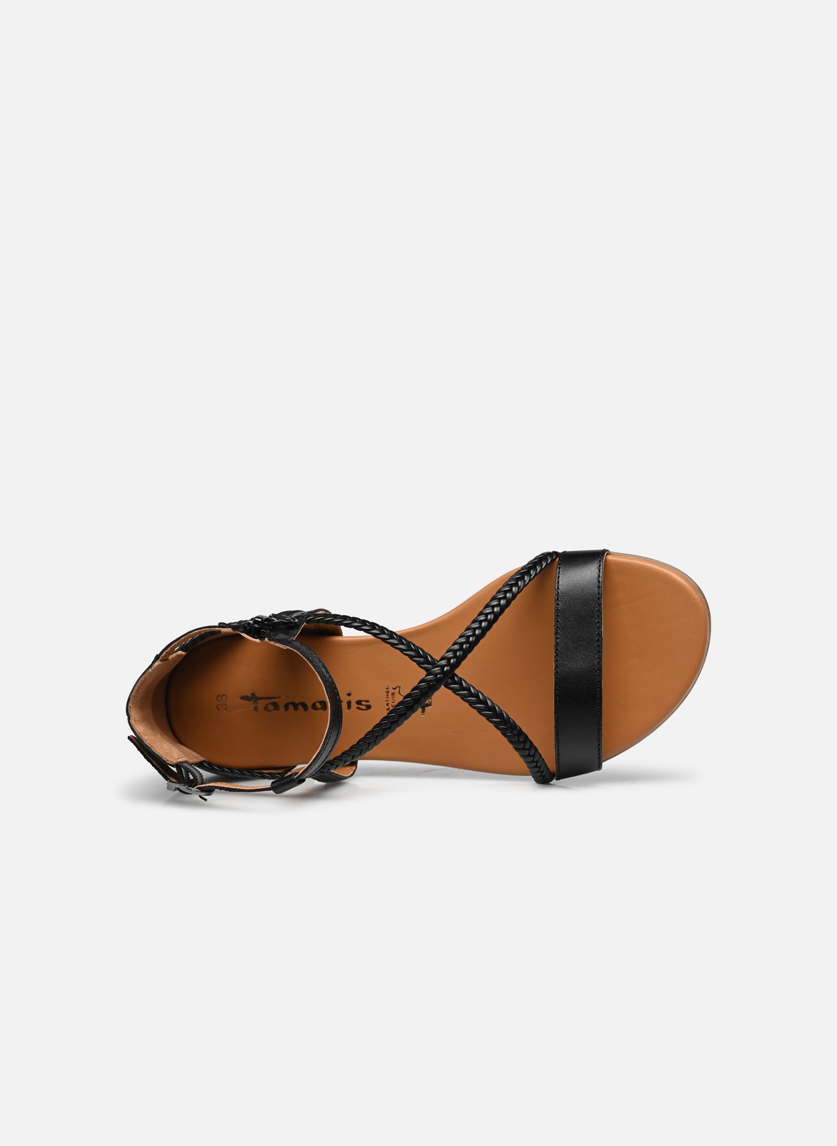 Sandales plates 28138-44 femme noir Tamaris Sandales plates 28138-44 femme noir BLACK