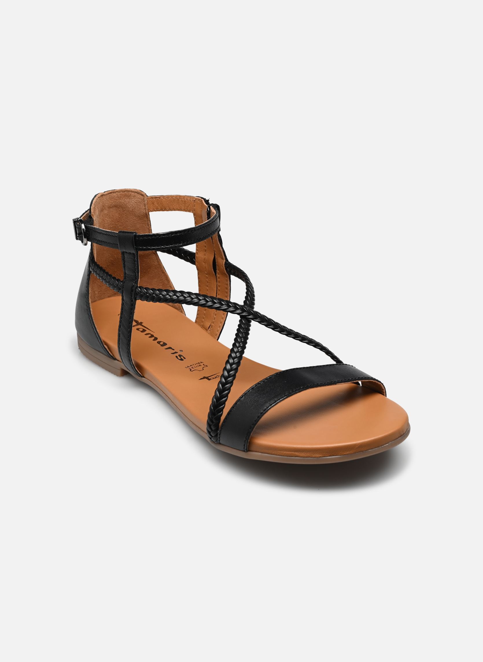 Sandales plates 28138-44 femme noir Tamaris Sandales plates 28138-44 femme noir BLACK