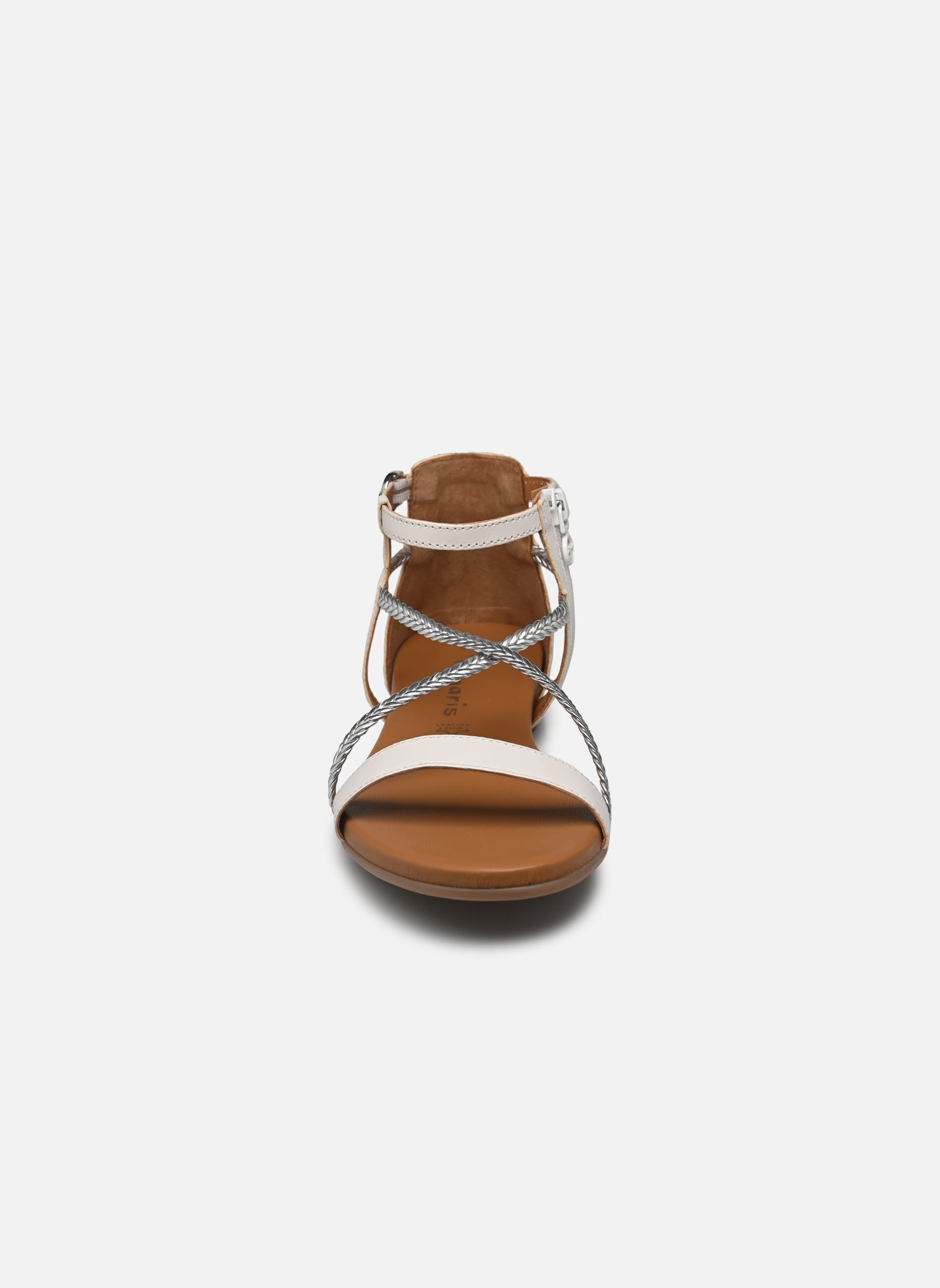 Flache Sandalen 28138-44 damen weiß Tamaris Flache Sandalen 28138-44 damen weiß WHITE COMB