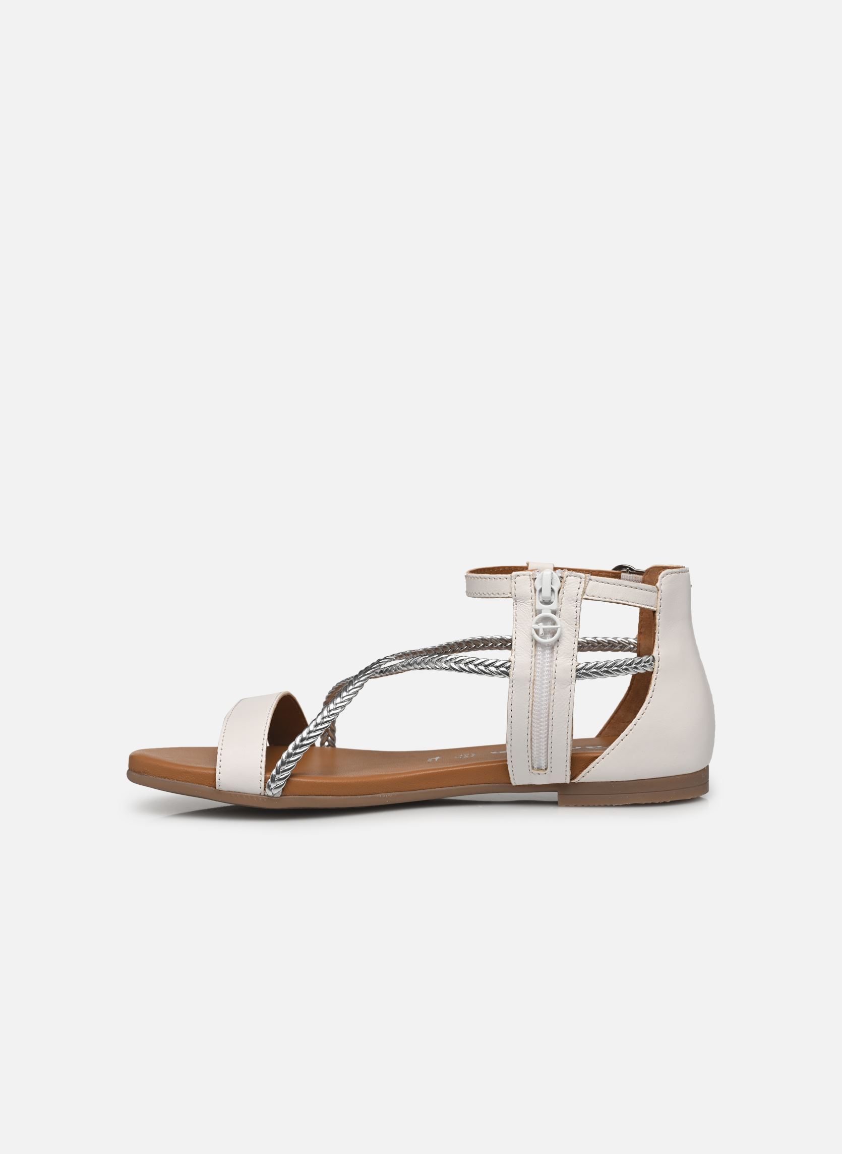 Flache Sandalen 28138-44 damen weiß Tamaris Flache Sandalen 28138-44 damen weiß WHITE COMB