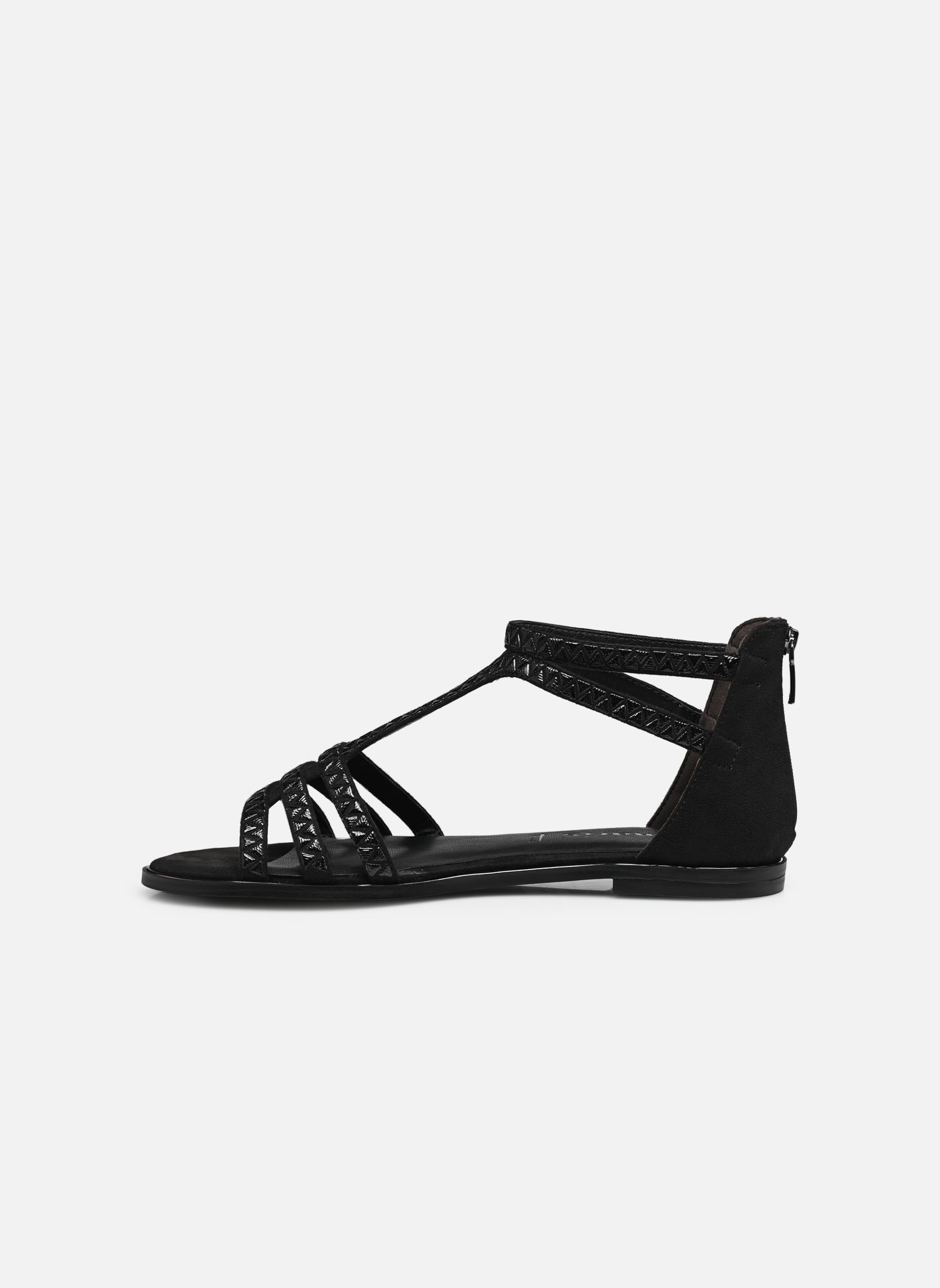 Platte sandalen 28149-44 dames zwart Tamaris Platte sandalen 28149-44 dames zwart BLACK UNI