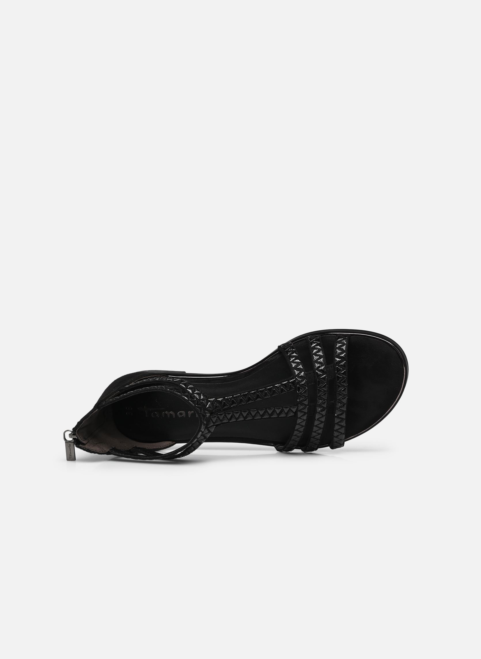 Platte sandalen 28149-44 dames zwart Tamaris Platte sandalen 28149-44 dames zwart BLACK UNI
