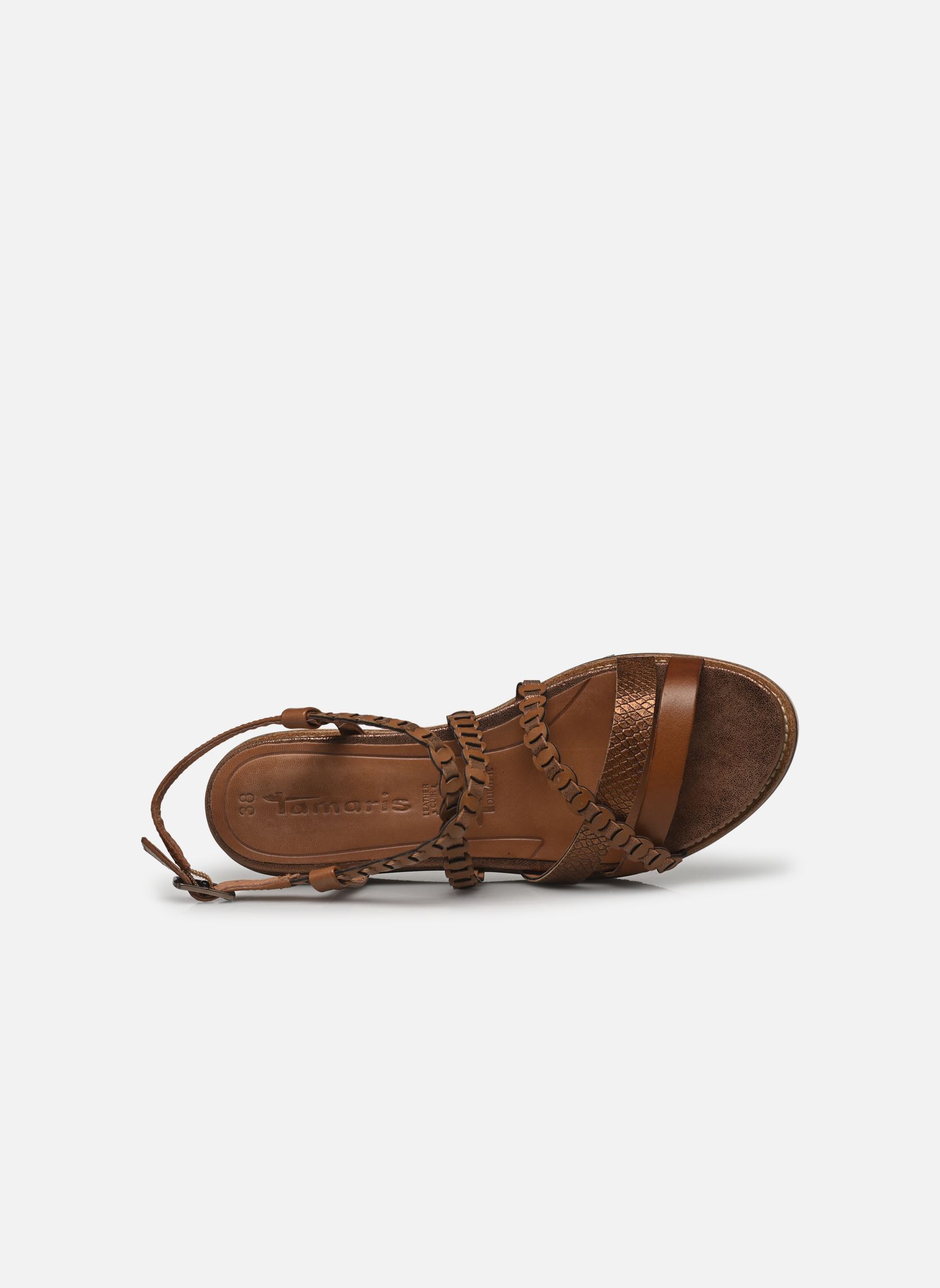 Sandalias y plataformas de cuña 28207-44 mujer marrón Tamaris Sandalias y plataformas de cuña 28207-44 mujer marrón COGNAC