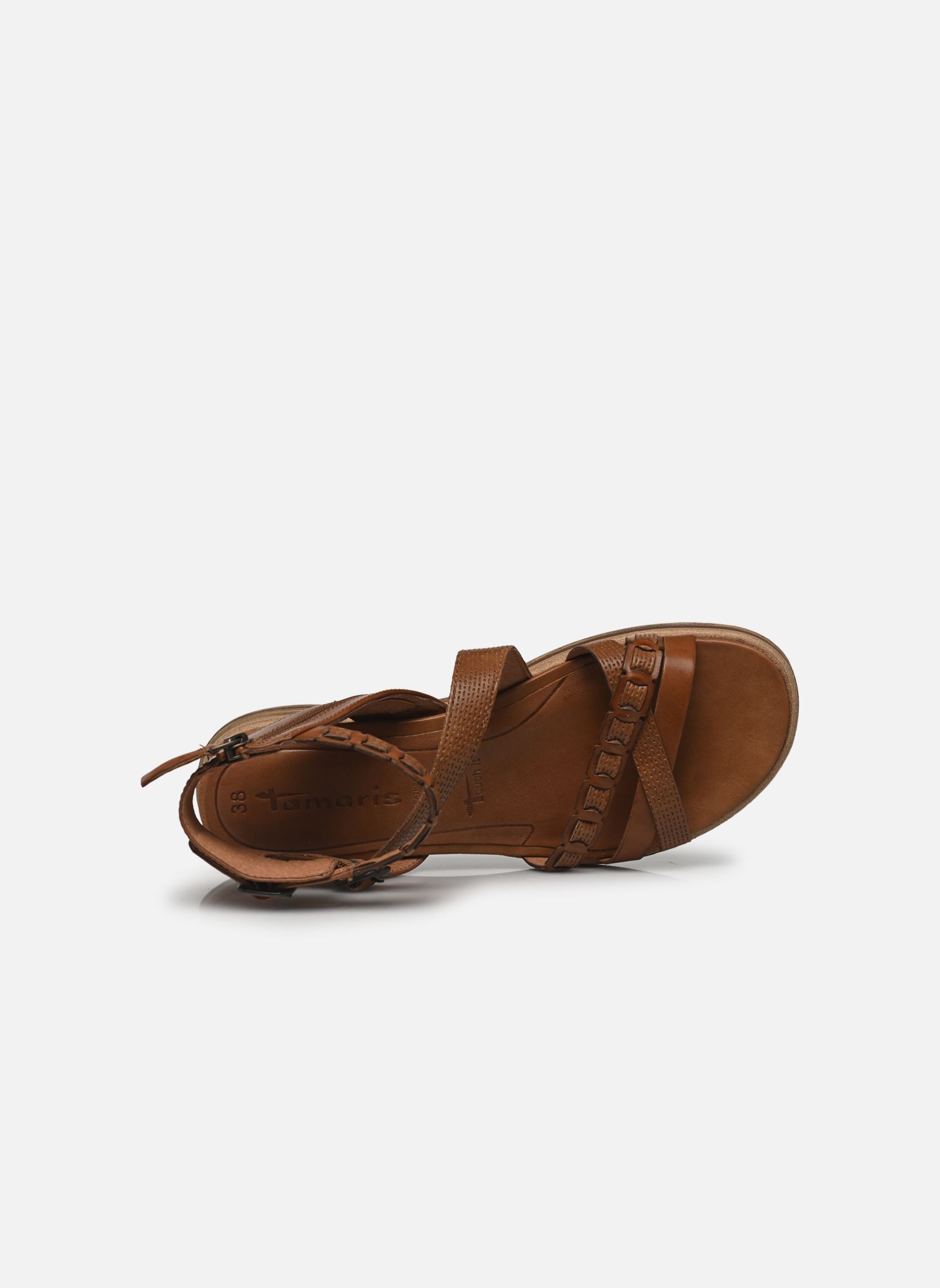Keil- und Plateausandalen 28210-44 damen braun Tamaris Keil- und Plateausandalen 28210-44 damen braun COGNAC