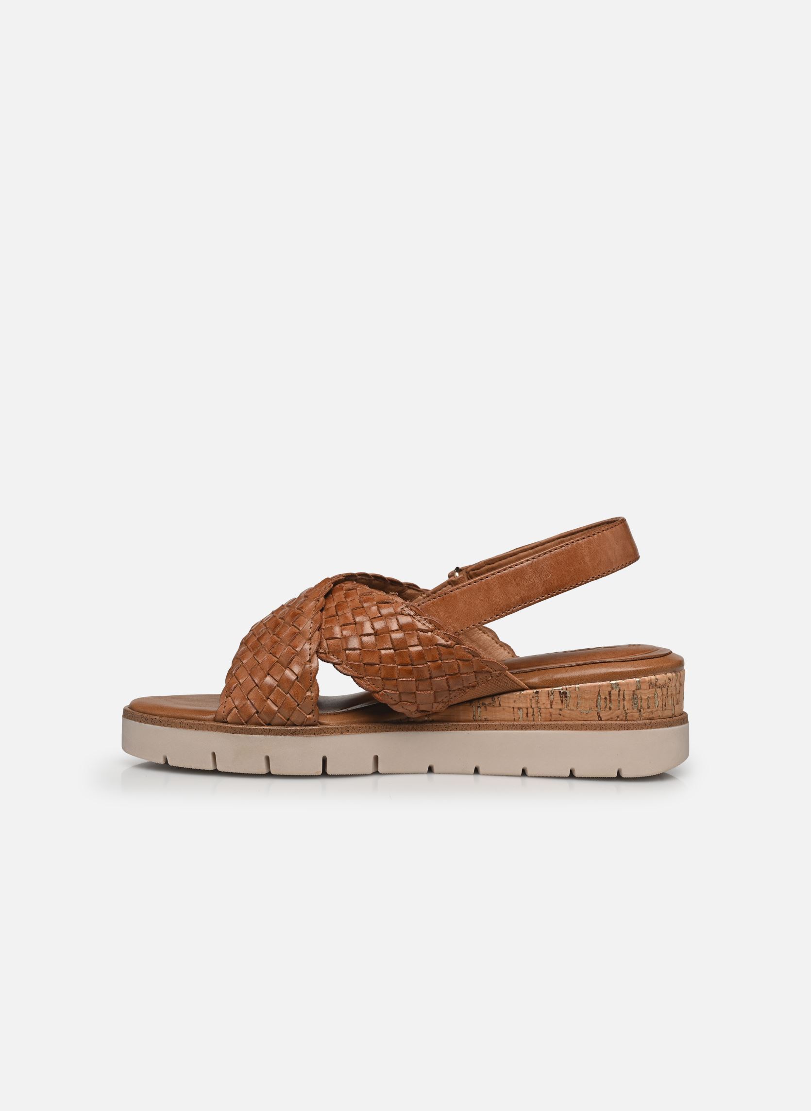 Sandalen met sleehak en plateau 28251-44 dames bruin Tamaris Sandalen met sleehak en plateau 28251-44 dames bruin COGNAC