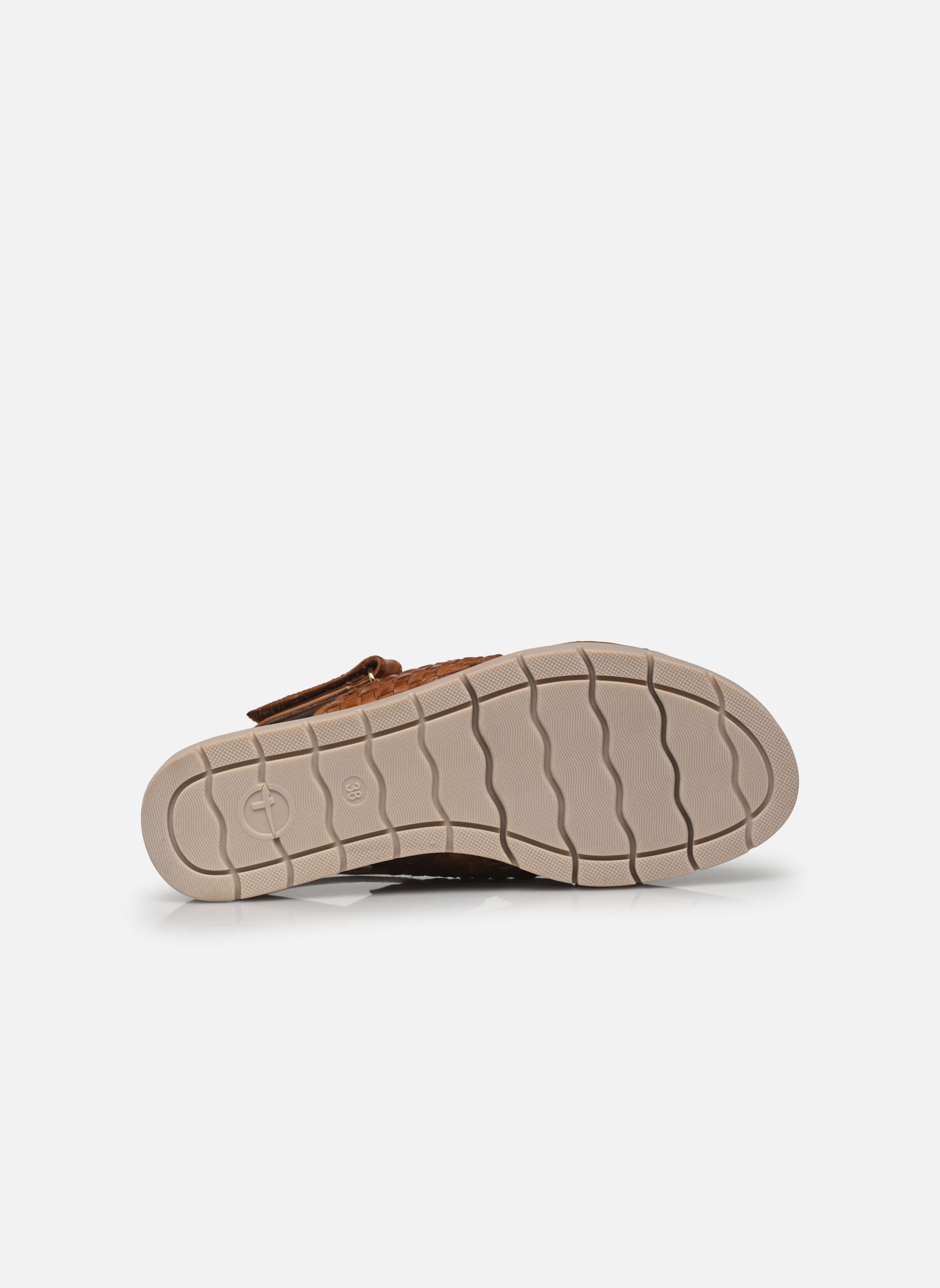Sandalen met sleehak en plateau 28251-44 dames bruin Tamaris Sandalen met sleehak en plateau 28251-44 dames bruin COGNAC