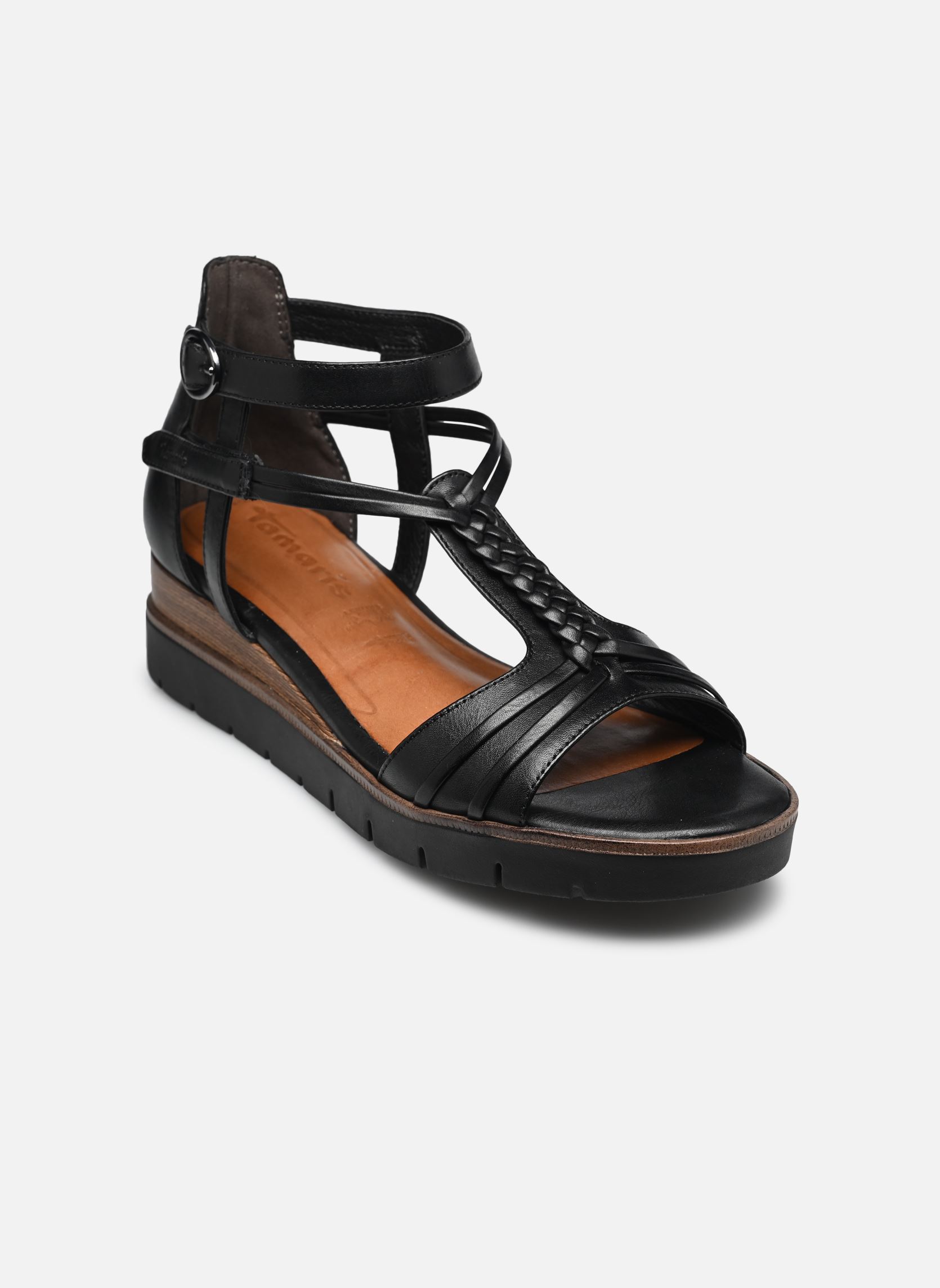 Sandales compensées et plateformes 28256-44 femme noir Tamaris Sandales compensées et plateformes 28256-44 femme noir BLACK