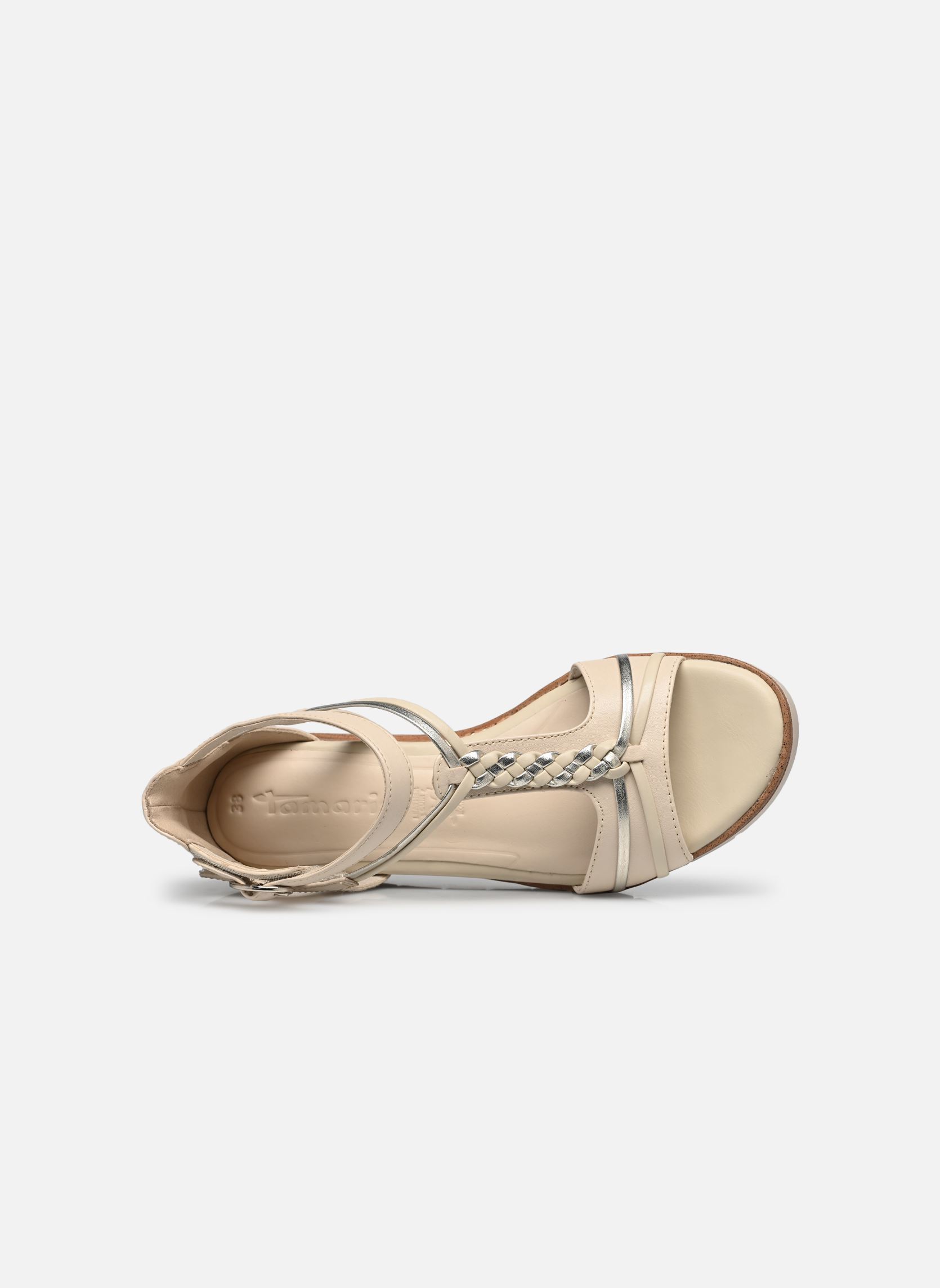 Sandales compensées et plateformes 28256-44 femme beige Tamaris Sandales compensées et plateformes 28256-44 femme beige IVORY COMB