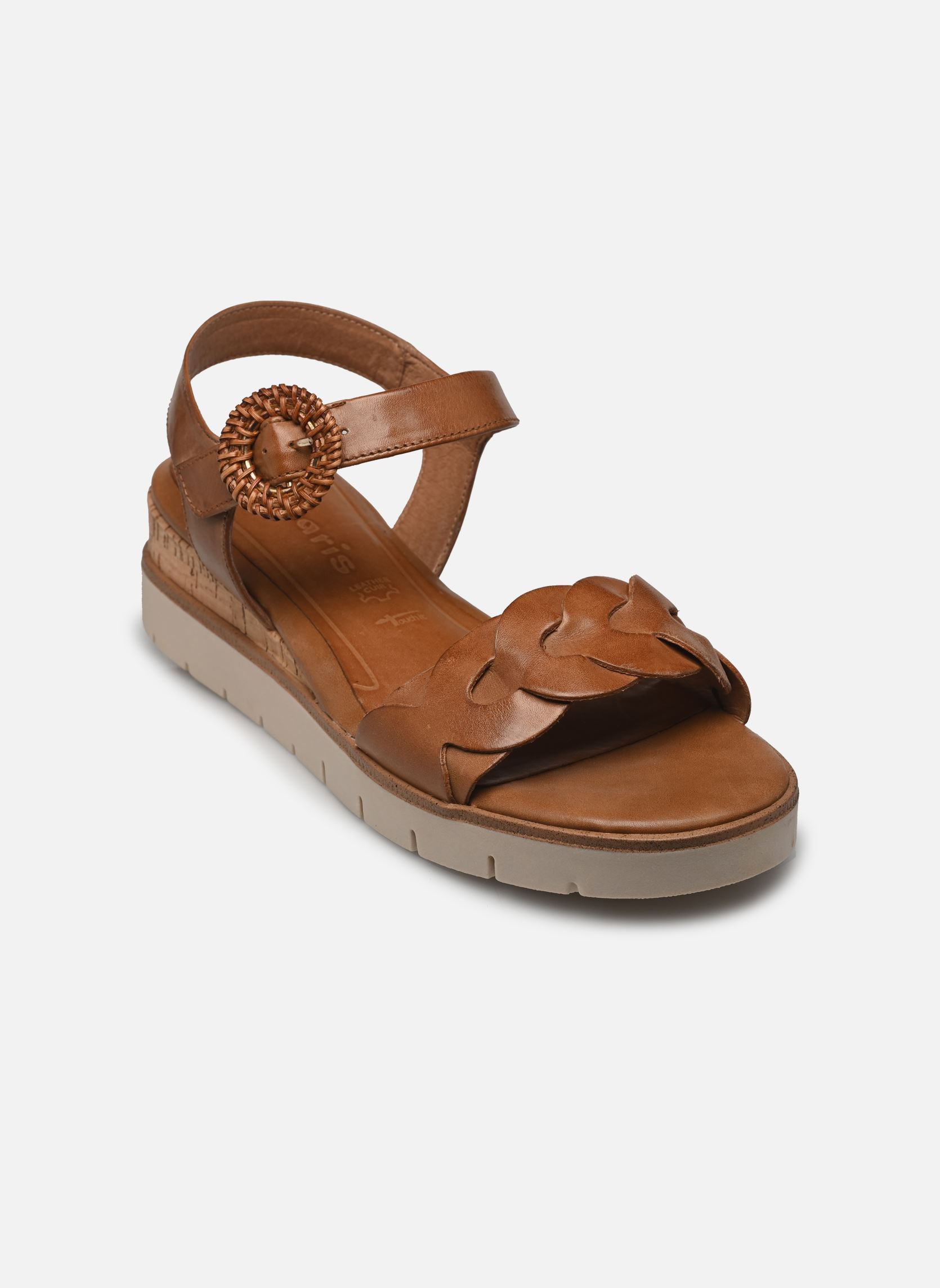 Sandalias y plataformas de cuña 28258-44 mujer marrón Tamaris Sandalias y plataformas de cuña 28258-44 mujer marrón COGNAC