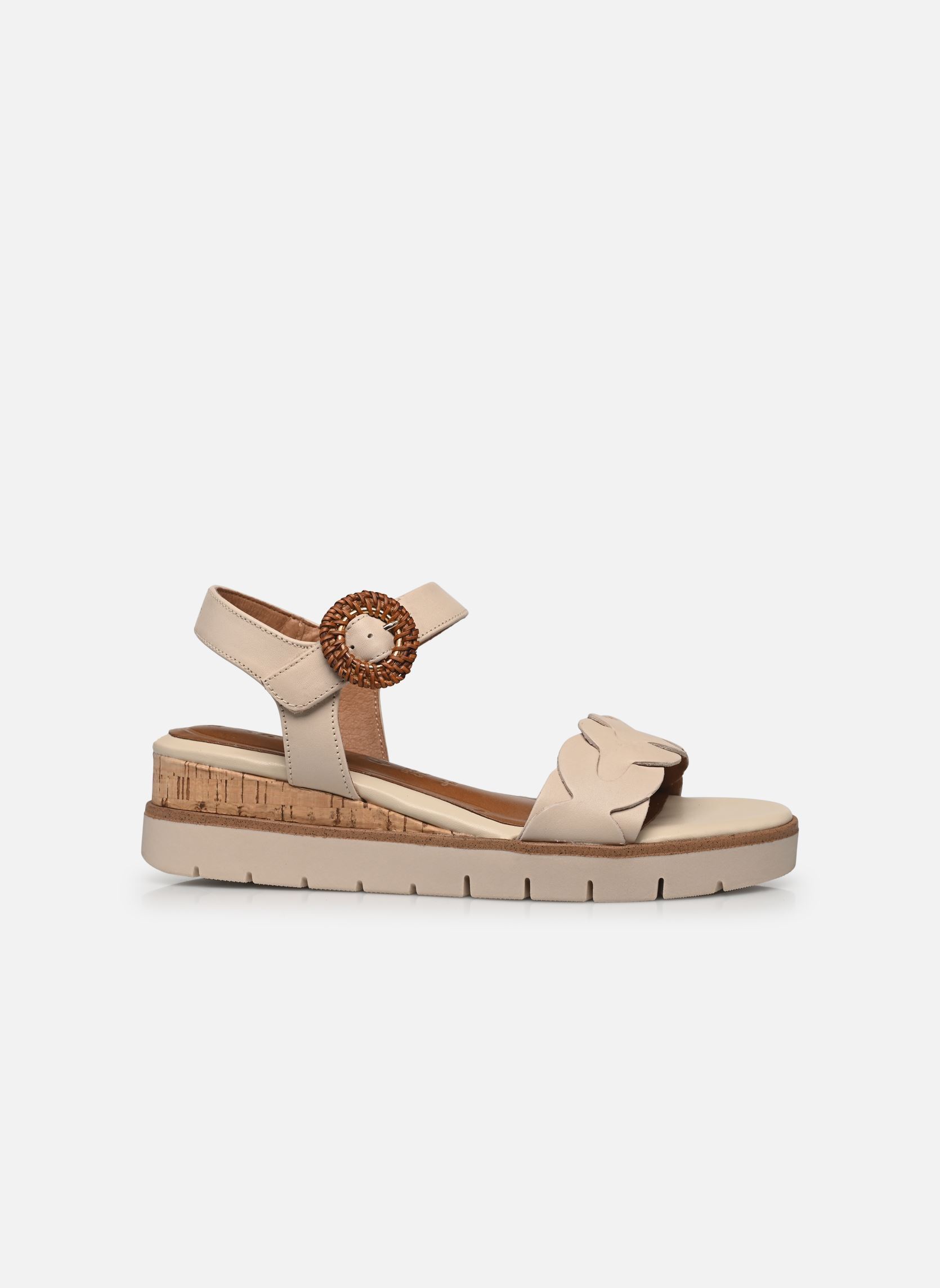 Sandalias y plataformas de cuña 28258-44 mujer beige Tamaris Sandalias y plataformas de cuña 28258-44 mujer beige IVORY