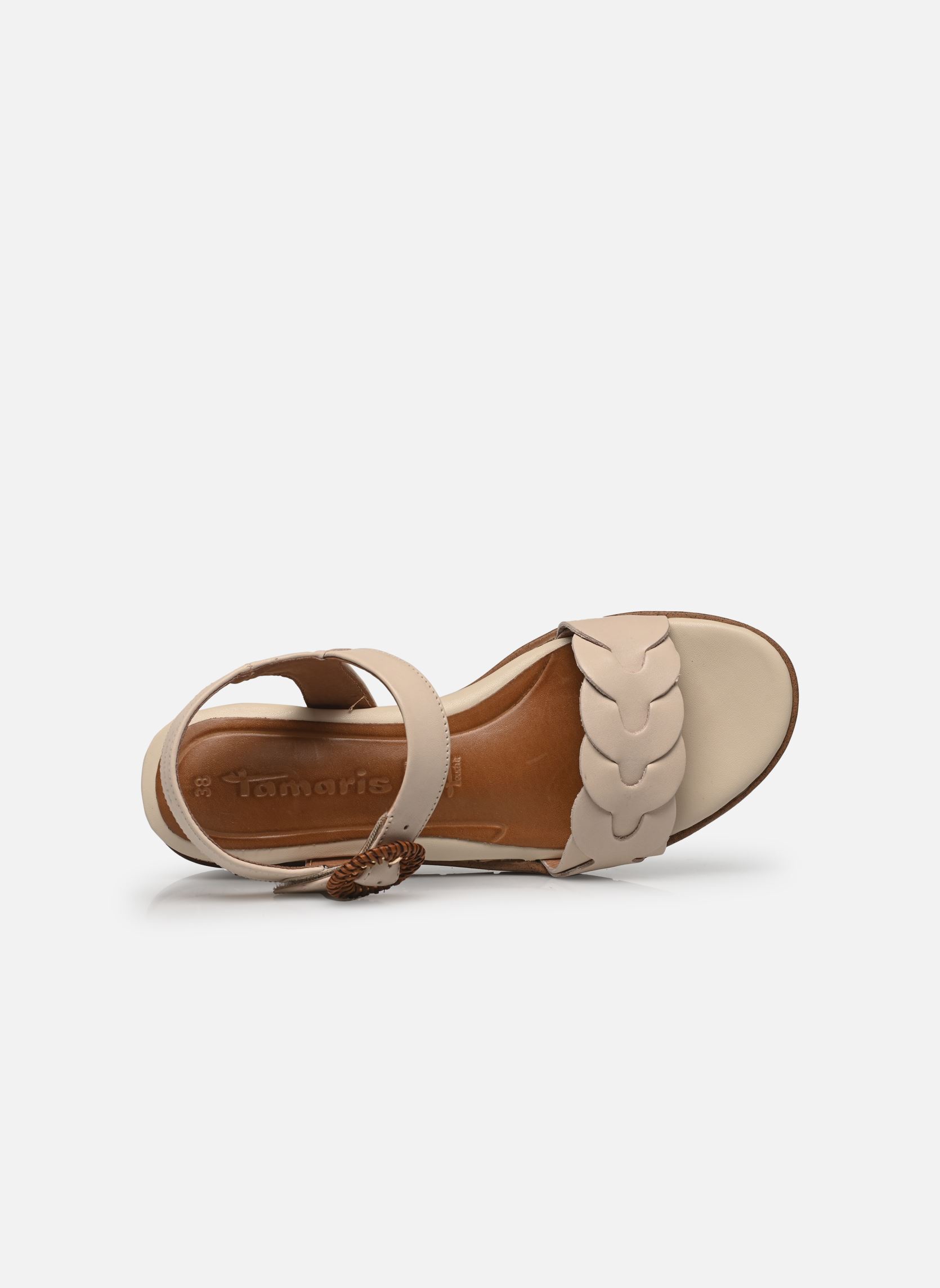 Sandalias y plataformas de cuña 28258-44 mujer beige Tamaris Sandalias y plataformas de cuña 28258-44 mujer beige IVORY