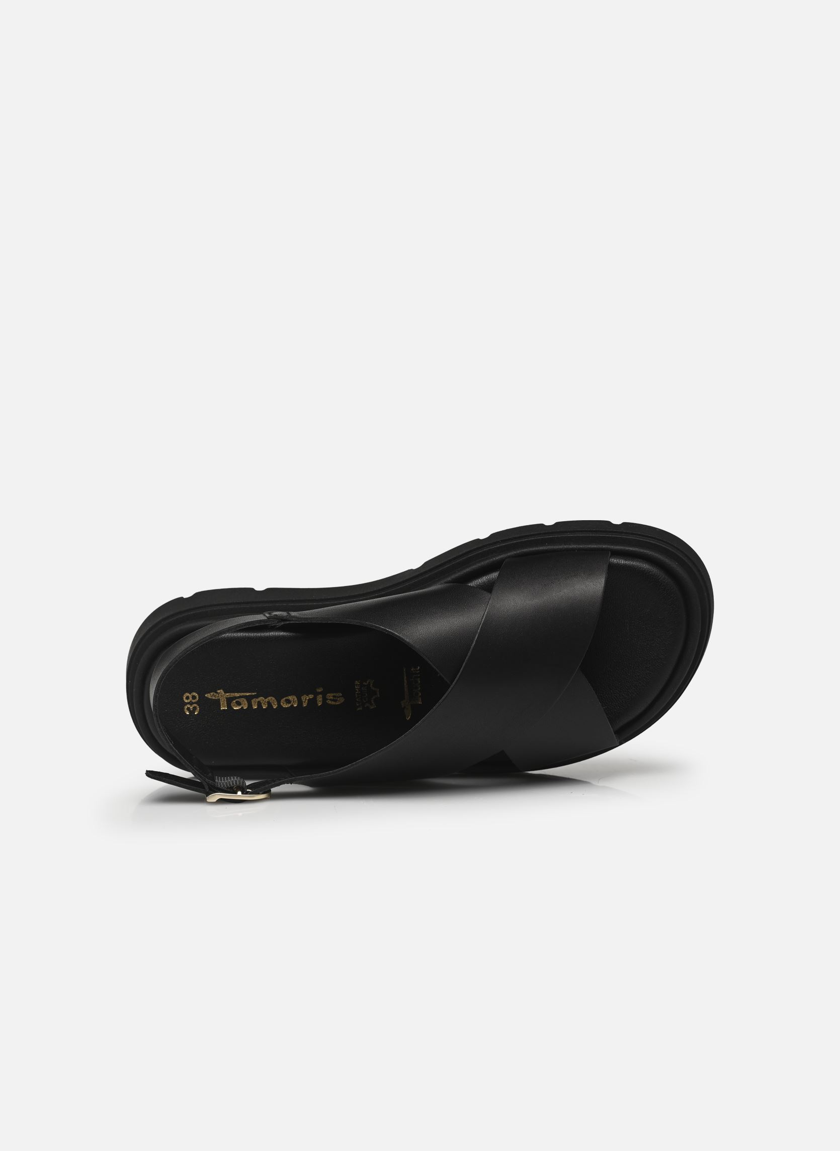 Sandalias y plataformas de cuña 28270-42 mujer negro Tamaris Sandalias y plataformas de cuña 28270-42 mujer negro BLACK LEATHER