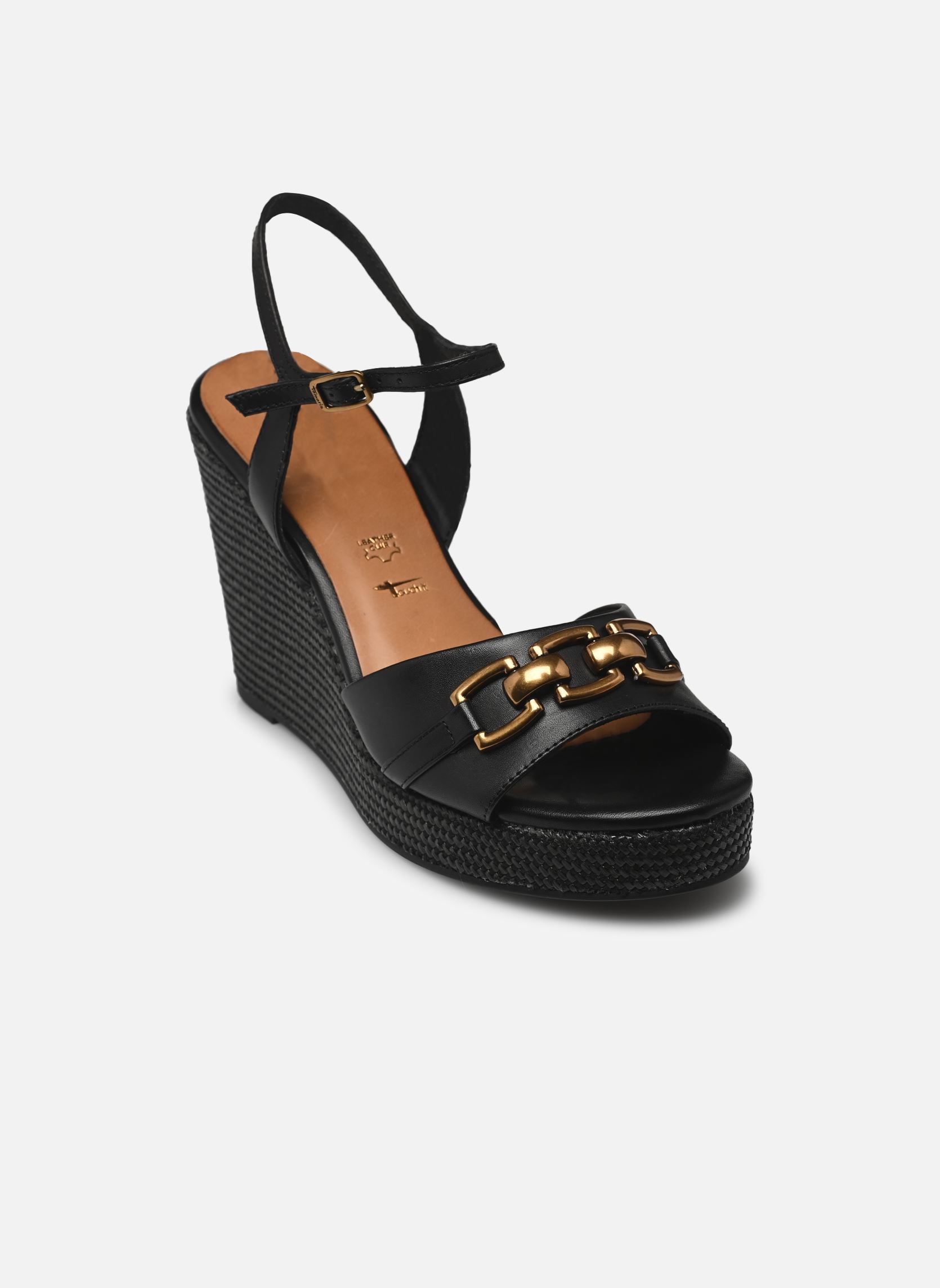 Sandalen met sleehak en plateau 28317-44 dames zwart Tamaris Sandalen met sleehak en plateau 28317-44 dames zwart BLACK