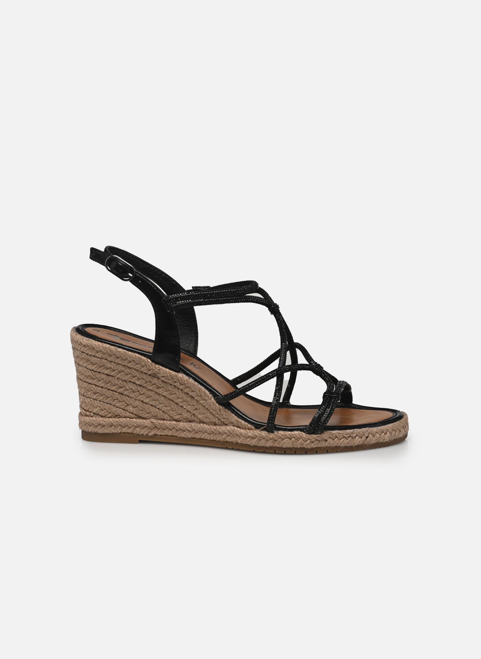 Sandalias y plataformas de cuña 28345-44 mujer negro Tamaris Sandalias y plataformas de cuña 28345-44 mujer negro BLACK