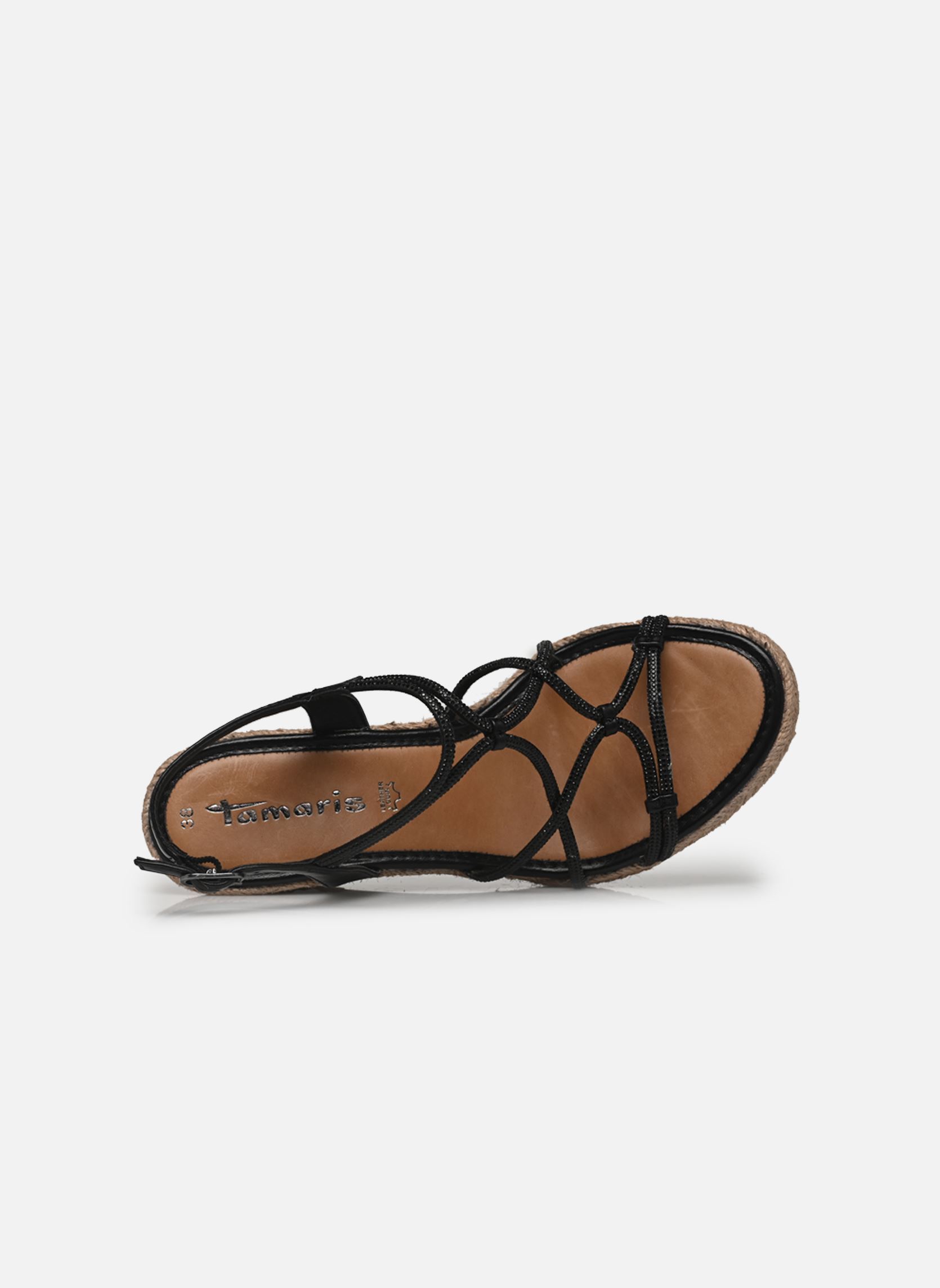 Sandalias y plataformas de cuña 28345-44 mujer negro Tamaris Sandalias y plataformas de cuña 28345-44 mujer negro BLACK
