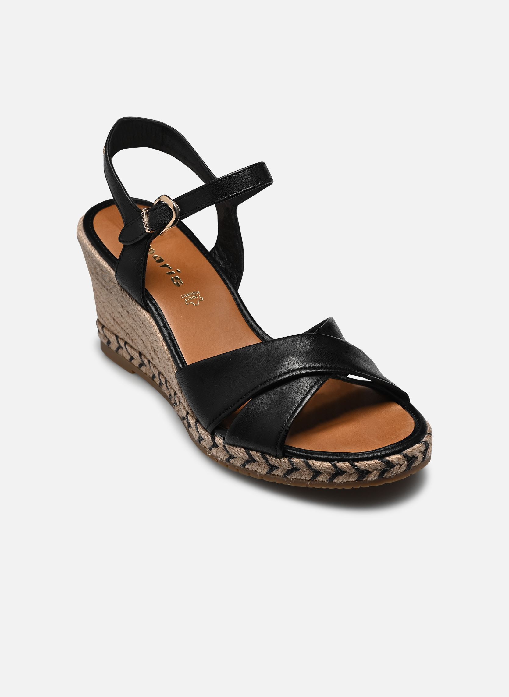 Sandalias y plataformas de cuña 28346-44 mujer negro Tamaris Sandalias y plataformas de cuña 28346-44 mujer negro BLACK
