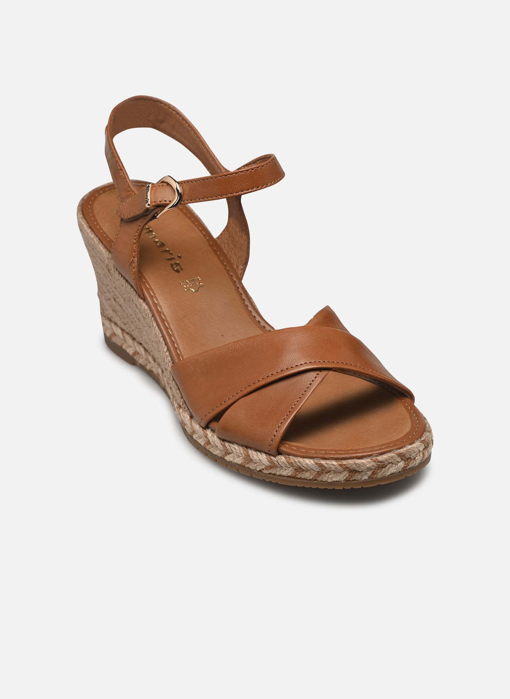 Keil- und Plateausandalen 28346-44 damen braun Tamaris Keil- und Plateausandalen 28346-44 damen braun COGNAC