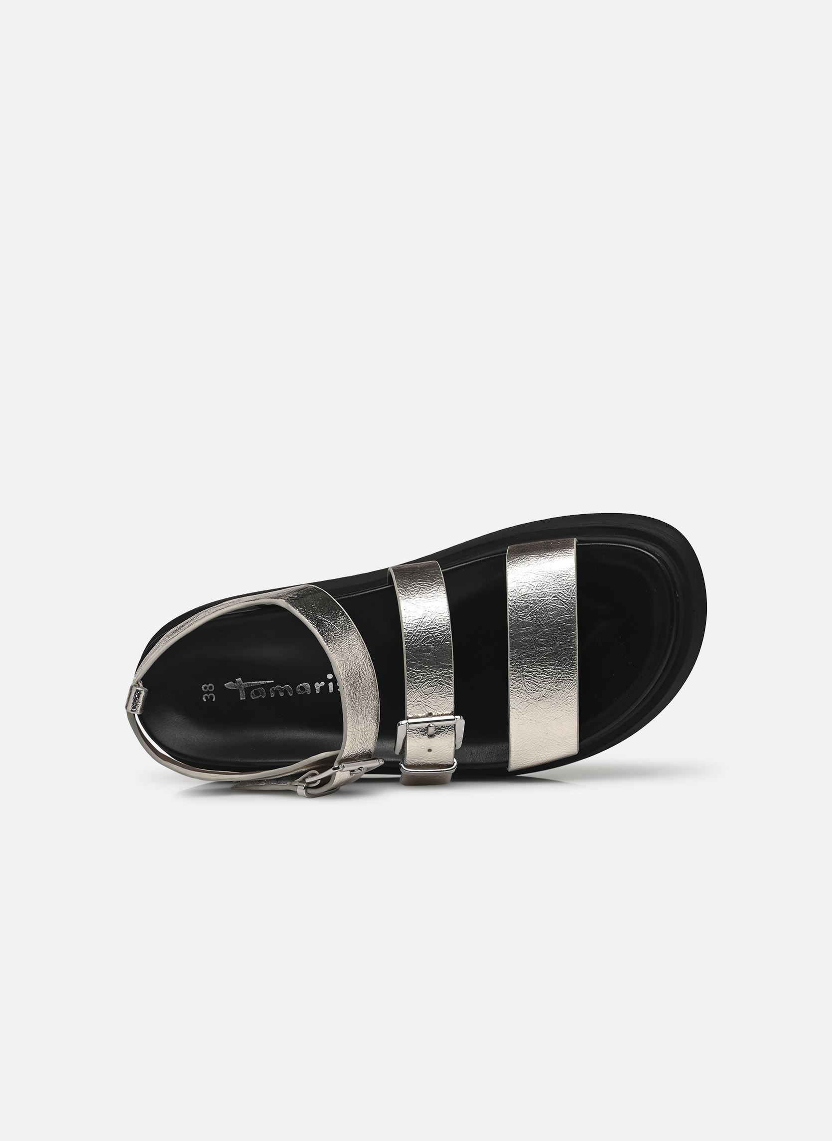 Flache Sandalen 28401-44 damen silber Tamaris Flache Sandalen 28401-44 damen silber PLATINUM