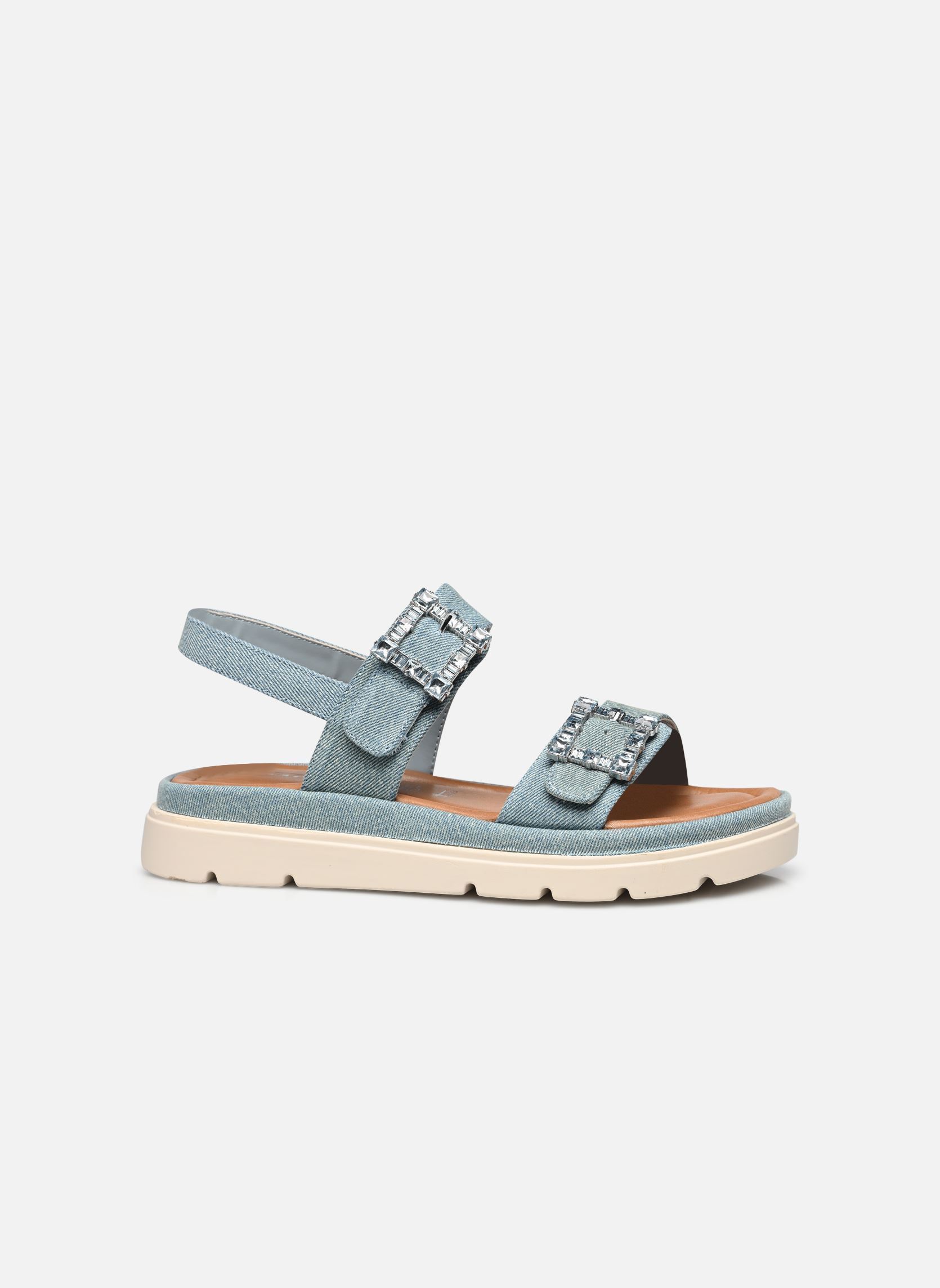 Flache Sandalen 28702-44 damen blau Tamaris Flache Sandalen 28702-44 damen blau DENIM