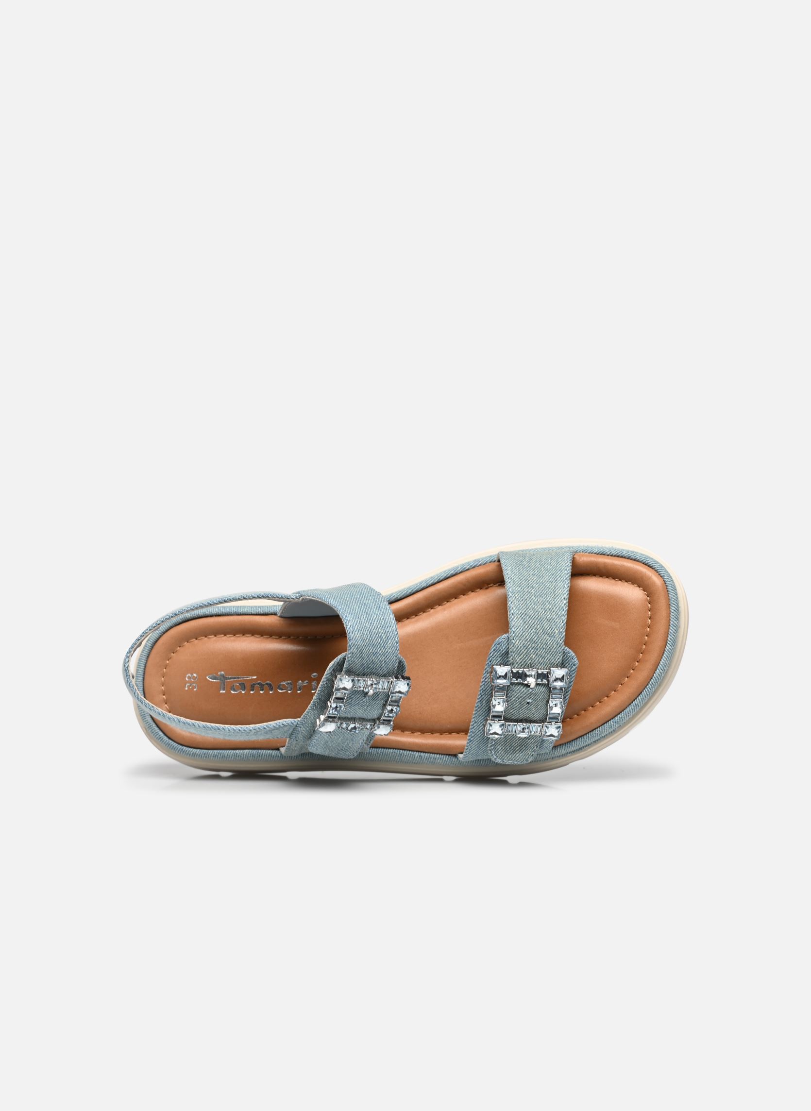 Flache Sandalen 28702-44 damen blau Tamaris Flache Sandalen 28702-44 damen blau DENIM