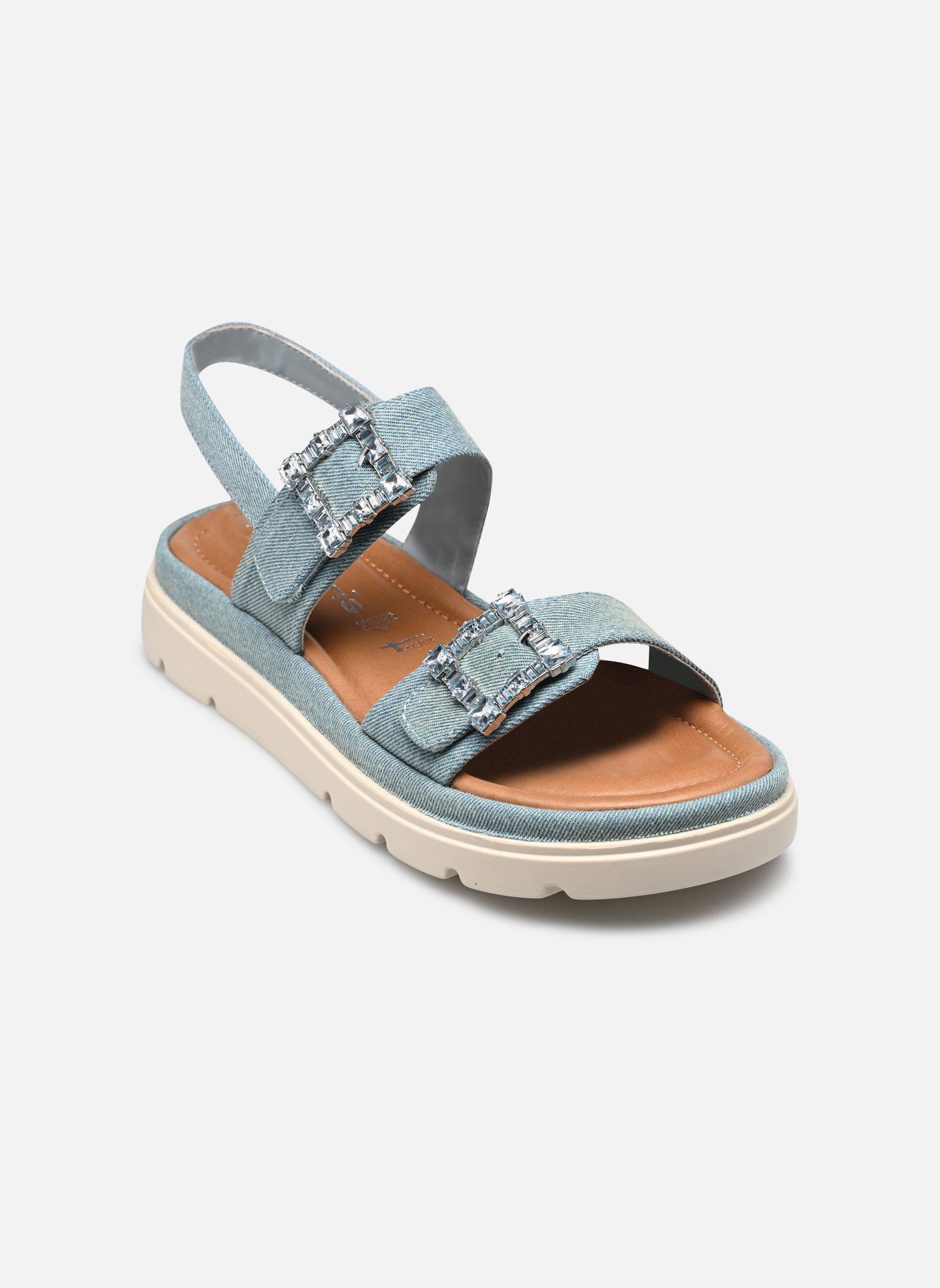 Flache Sandalen 28702-44 damen blau Tamaris Flache Sandalen 28702-44 damen blau DENIM