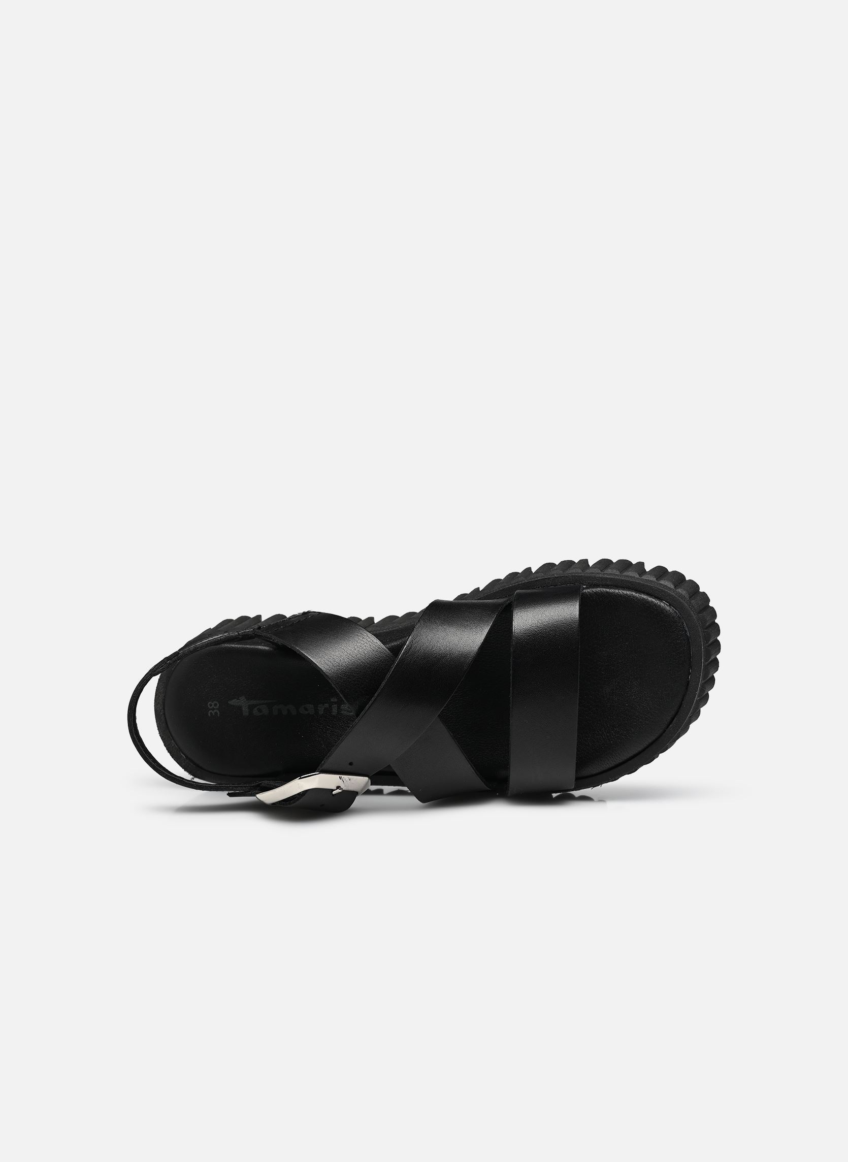 Sandales compensées et plateformes 28705-44 femme noir Tamaris Sandales compensées et plateformes 28705-44 femme noir BLACK