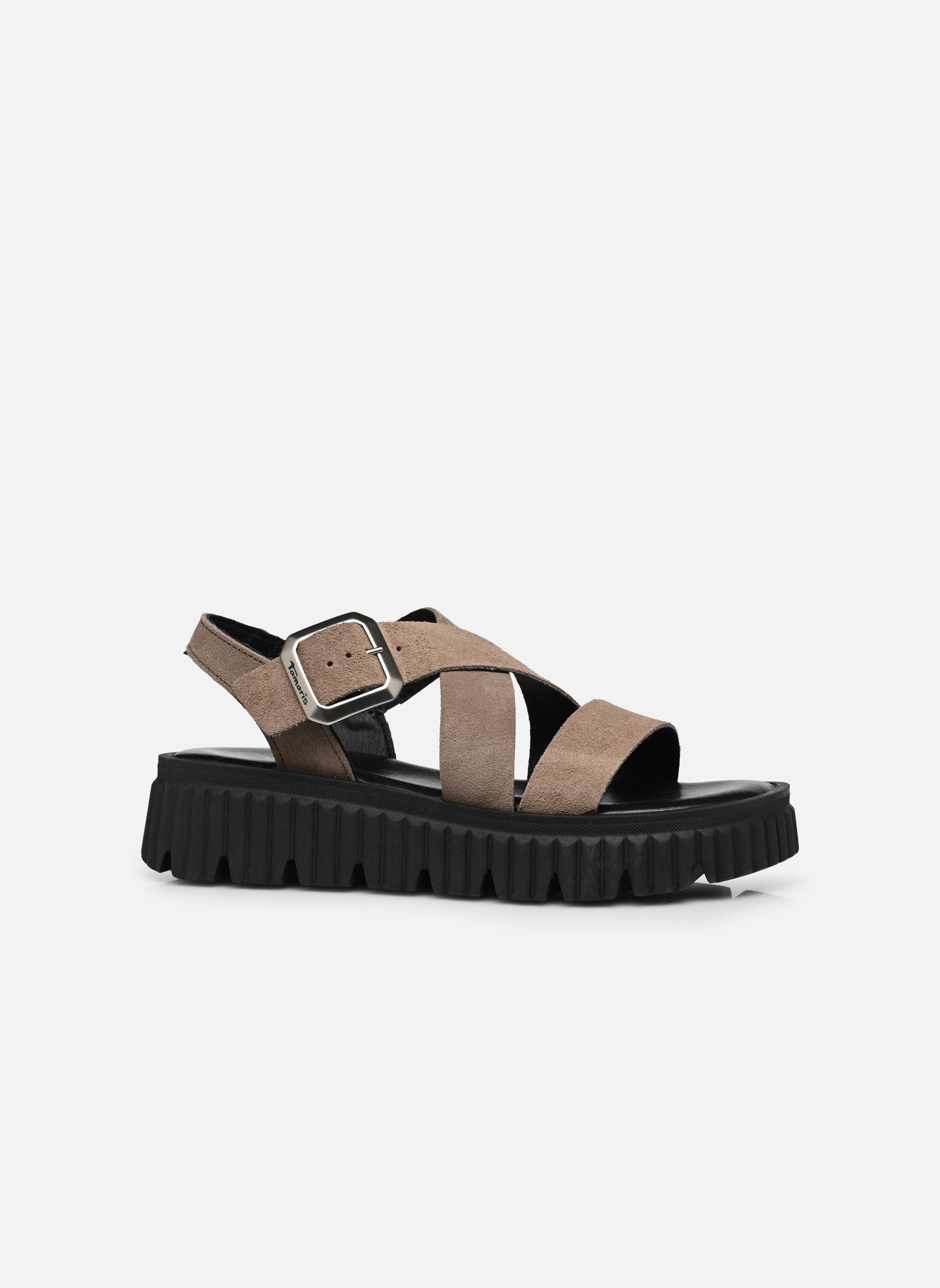 Sandalen met sleehak en plateau 28705-44 dames beige Tamaris Sandalen met sleehak en plateau 28705-44 dames beige TAUPE