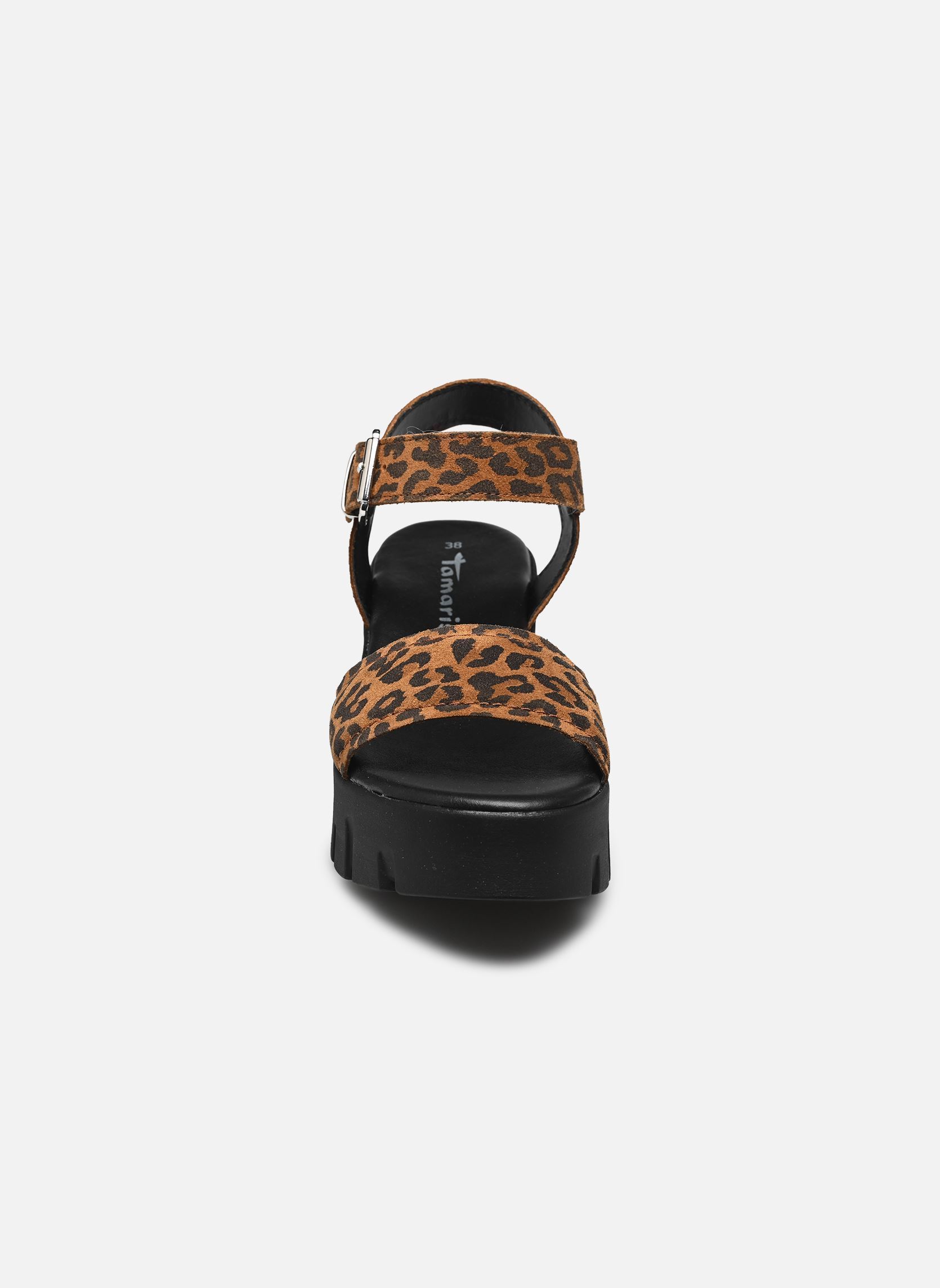 Sandali con zeppa e plateau 28712-42 donna marrone Tamaris Sandali con zeppa e plateau 28712-42 donna marrone LEOPARD