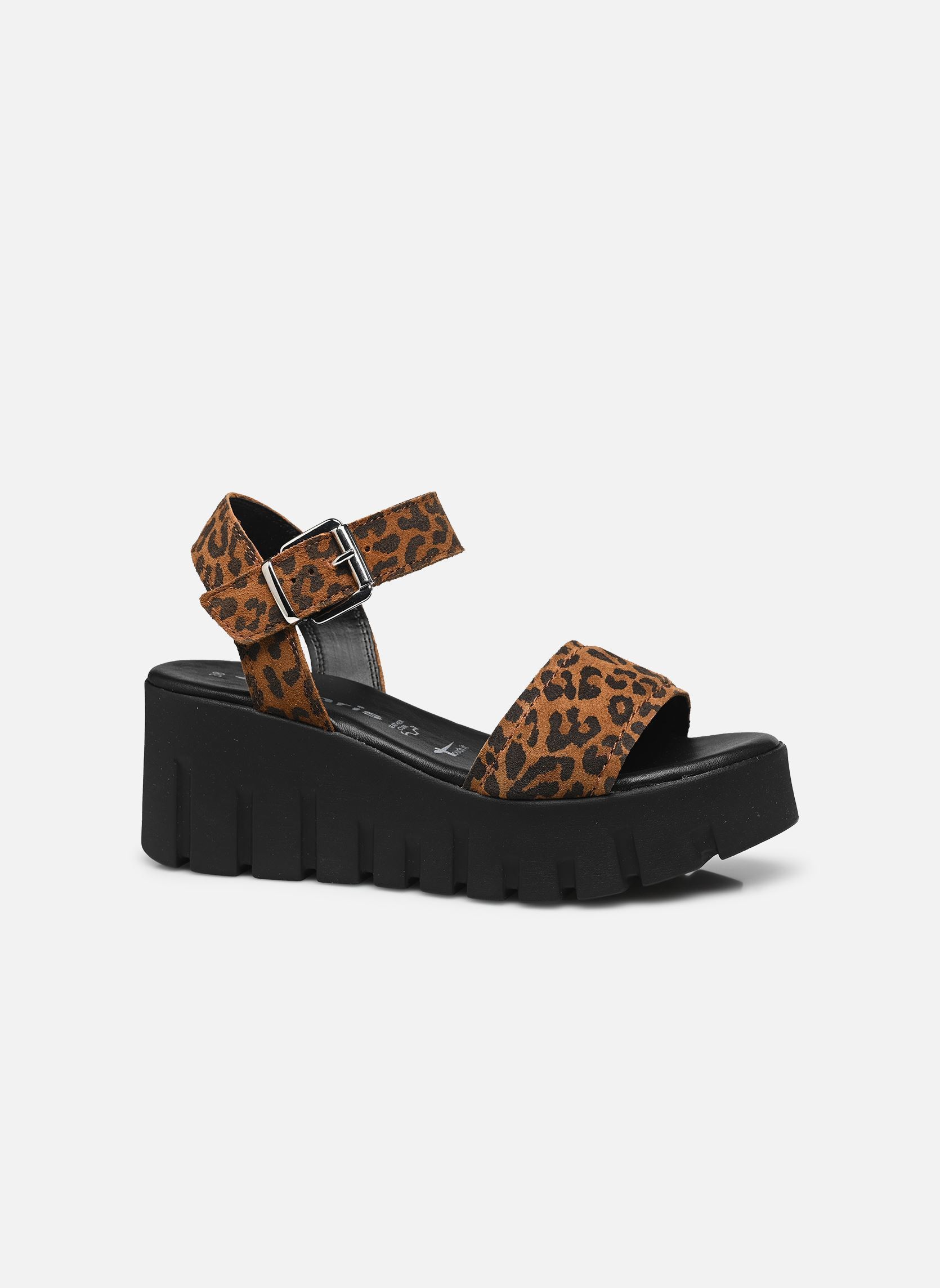 Sandali con zeppa e plateau 28712-42 donna marrone Tamaris Sandali con zeppa e plateau 28712-42 donna marrone LEOPARD