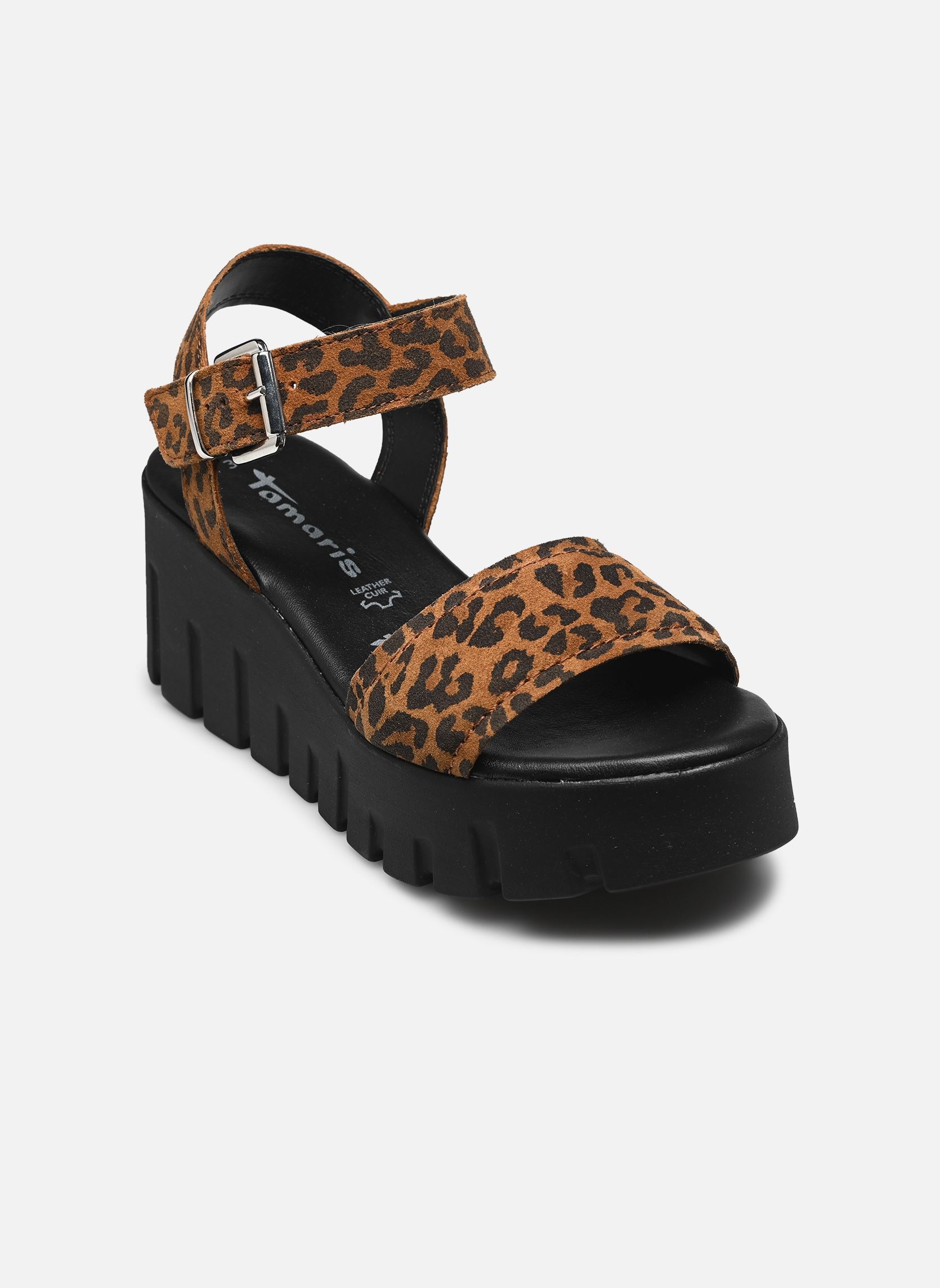 Sandali con zeppa e plateau 28712-42 donna marrone Tamaris Sandali con zeppa e plateau 28712-42 donna marrone LEOPARD