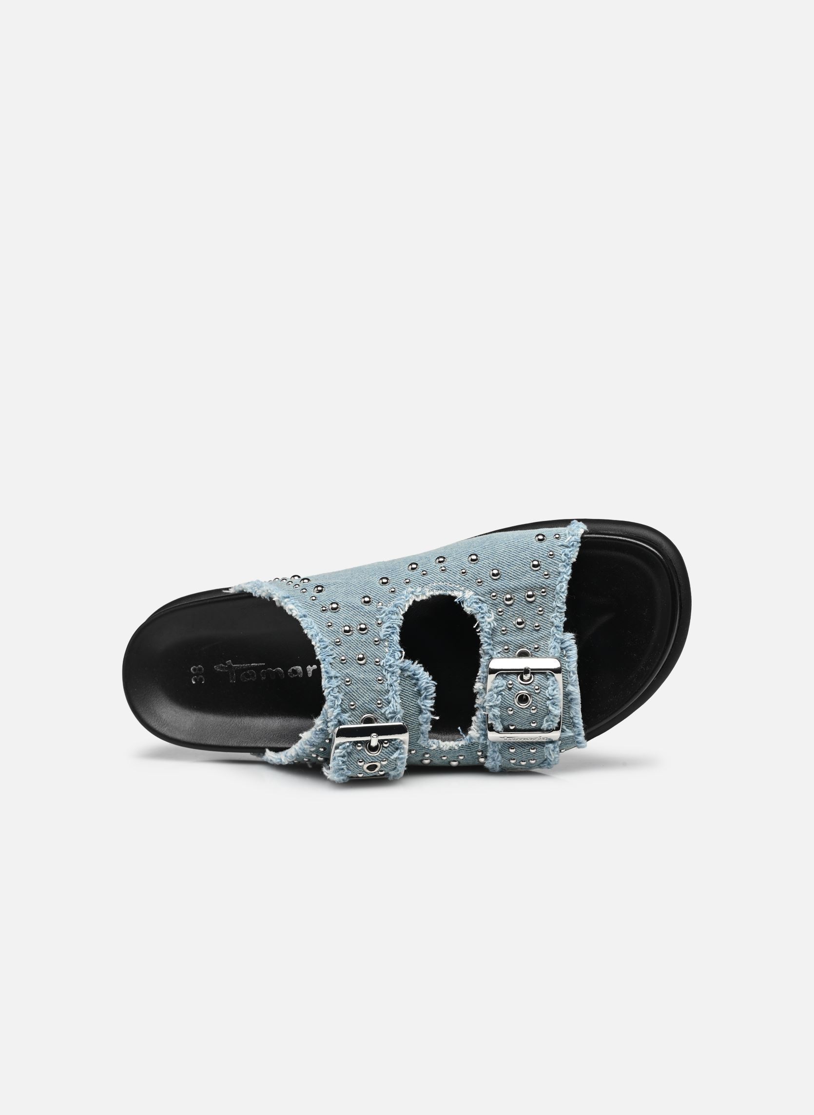 Pantoletten und Clogs 27420-44 damen blau Tamaris Pantoletten und Clogs 27420-44 damen blau DENIM