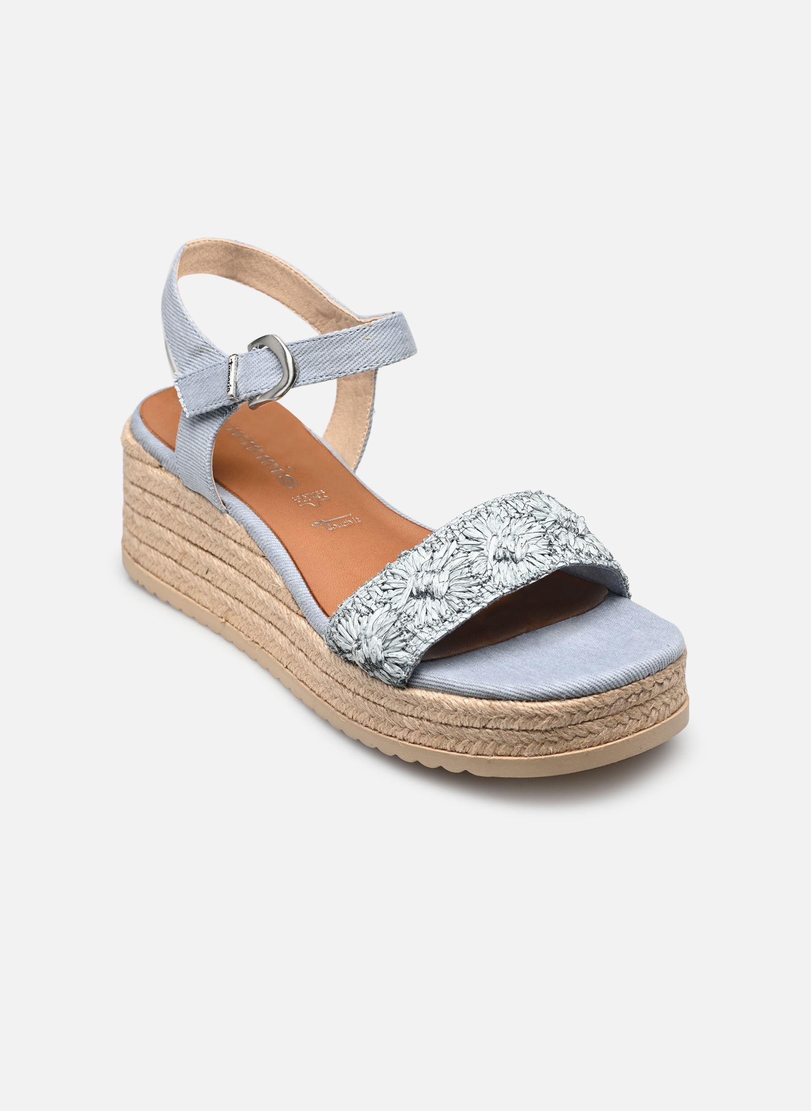 Sandales compensées et plateformes 28059-44 femme bleu Tamaris Sandales compensées et plateformes 28059-44 femme bleu LIGHT BLUE