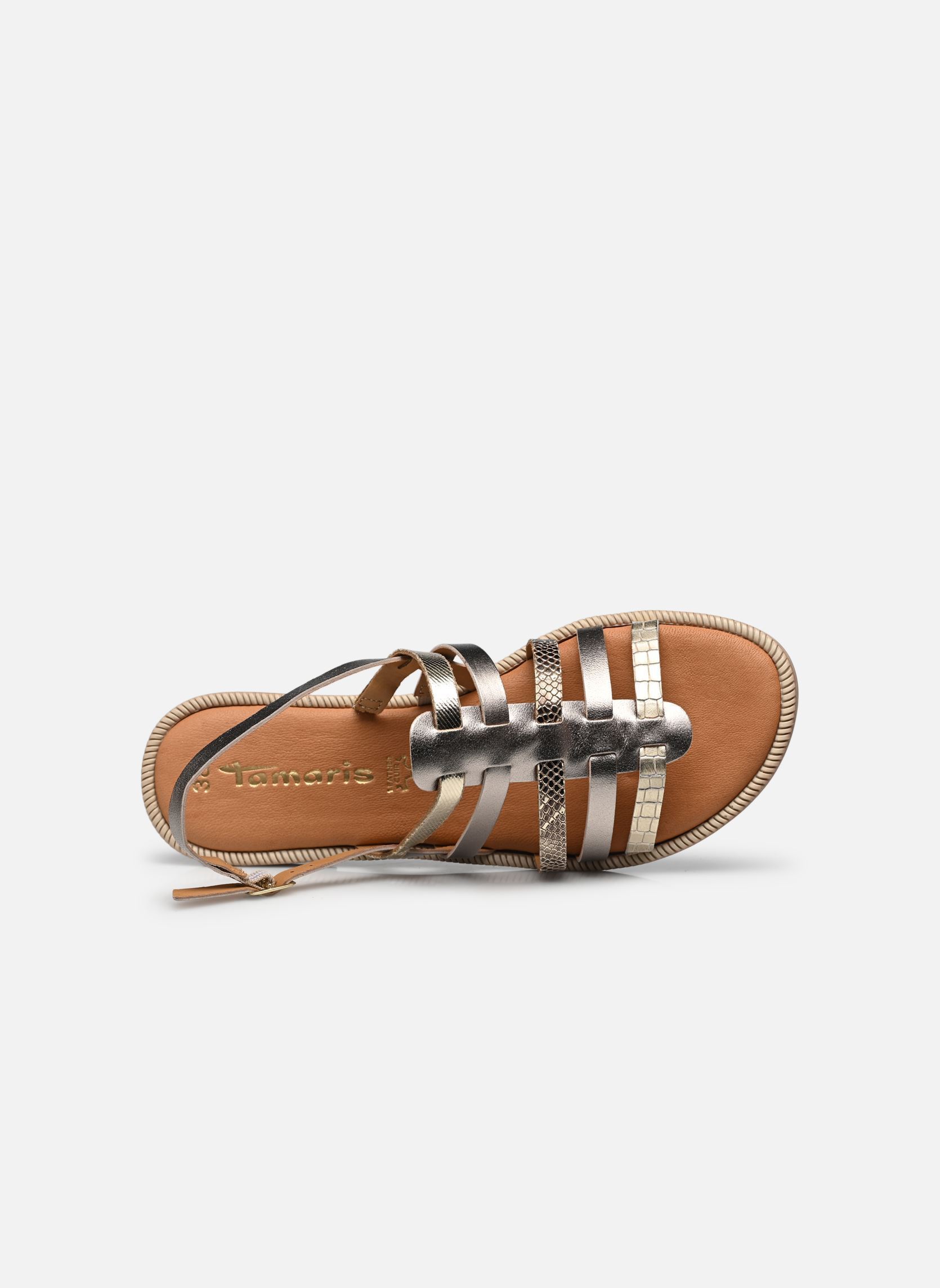 Flache Sandalen 28104-44 damen gold und bronze Tamaris Flache Sandalen 28104-44 damen gold und bronze PLATINUM COMB