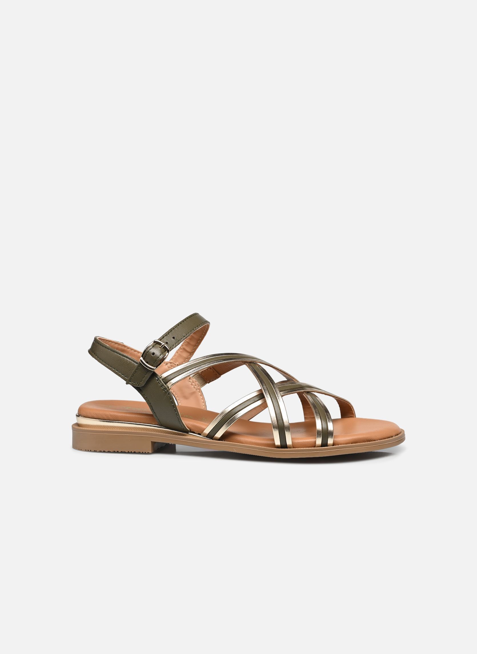 Platte sandalen 28108-44 dames groen Tamaris Platte sandalen 28108-44 dames groen OLIVE COMB