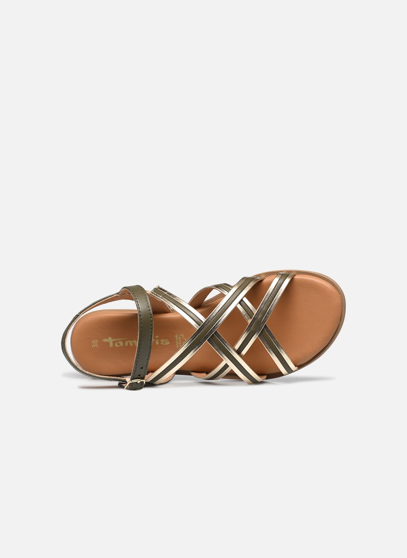 Platte sandalen 28108-44 dames groen Tamaris Platte sandalen 28108-44 dames groen OLIVE COMB
