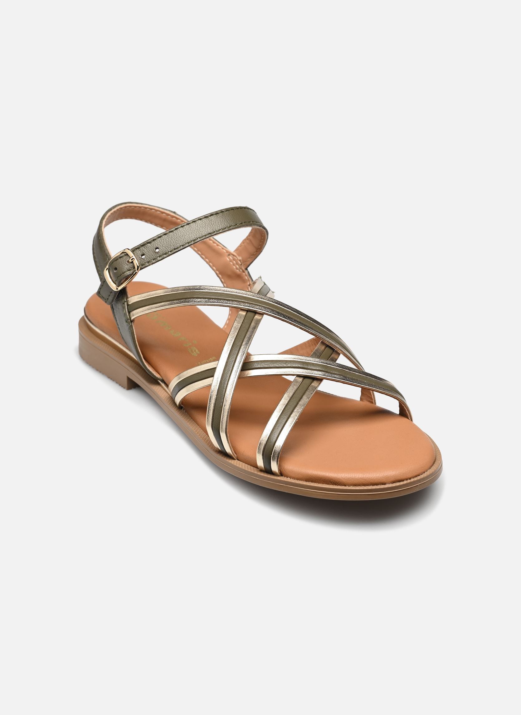 Platte sandalen 28108-44 dames groen Tamaris Platte sandalen 28108-44 dames groen OLIVE COMB