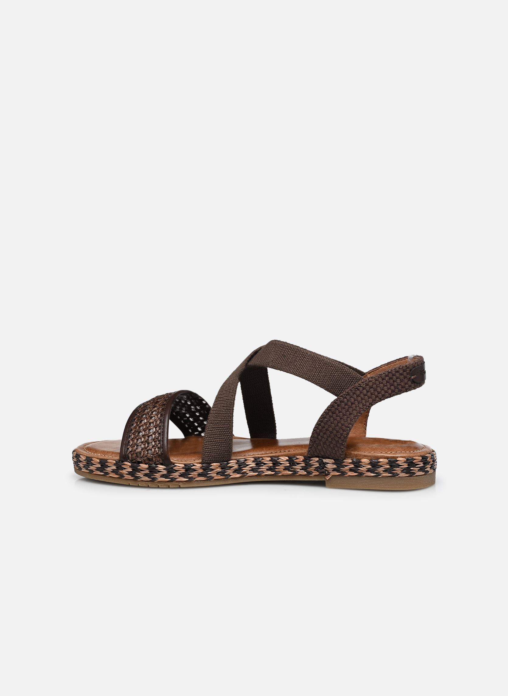 Sandales plates 28110-44 femme marron Tamaris Sandales plates 28110-44 femme marron MOCCA