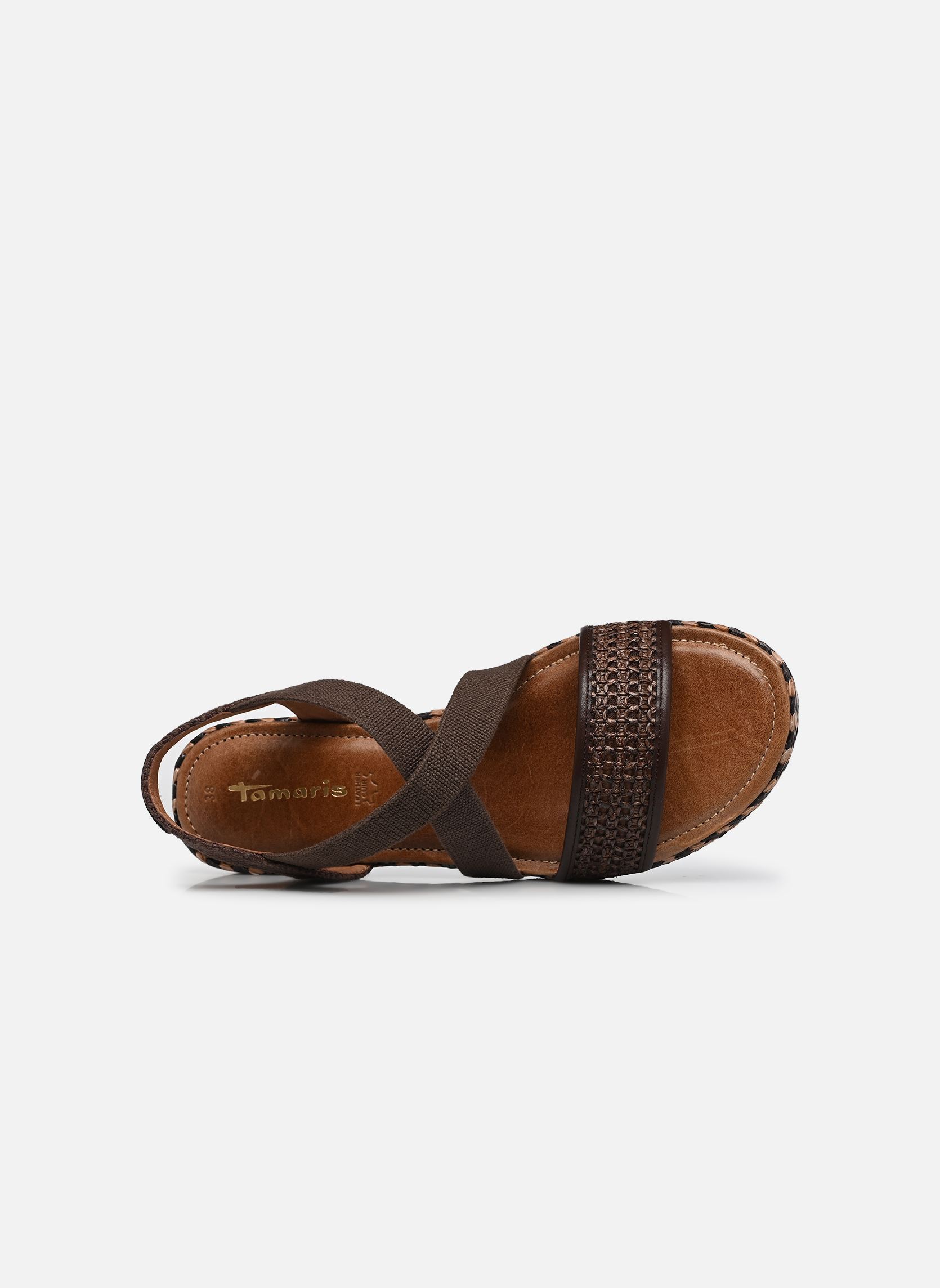 Sandales plates 28110-44 femme marron Tamaris Sandales plates 28110-44 femme marron MOCCA