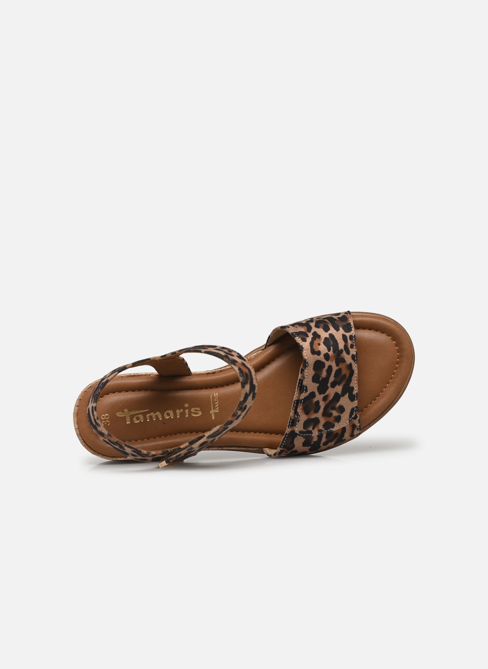 Sandalen met sleehak en plateau 28118-44 dames bruin Tamaris Sandalen met sleehak en plateau 28118-44 dames bruin LEOPARD