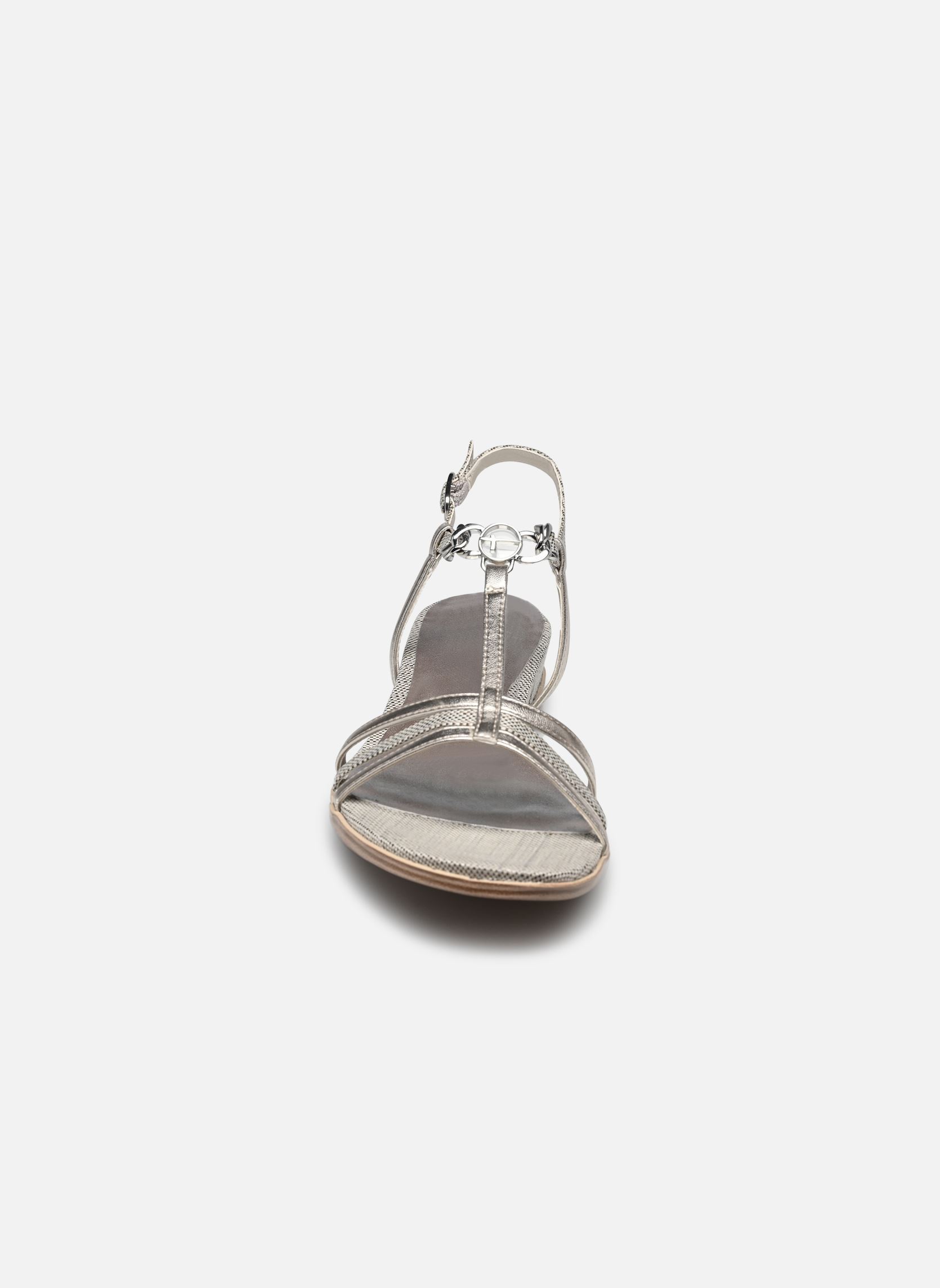 Flache Sandalen 28141-44 damen silber Tamaris Flache Sandalen 28141-44 damen silber PLATINUM COMB