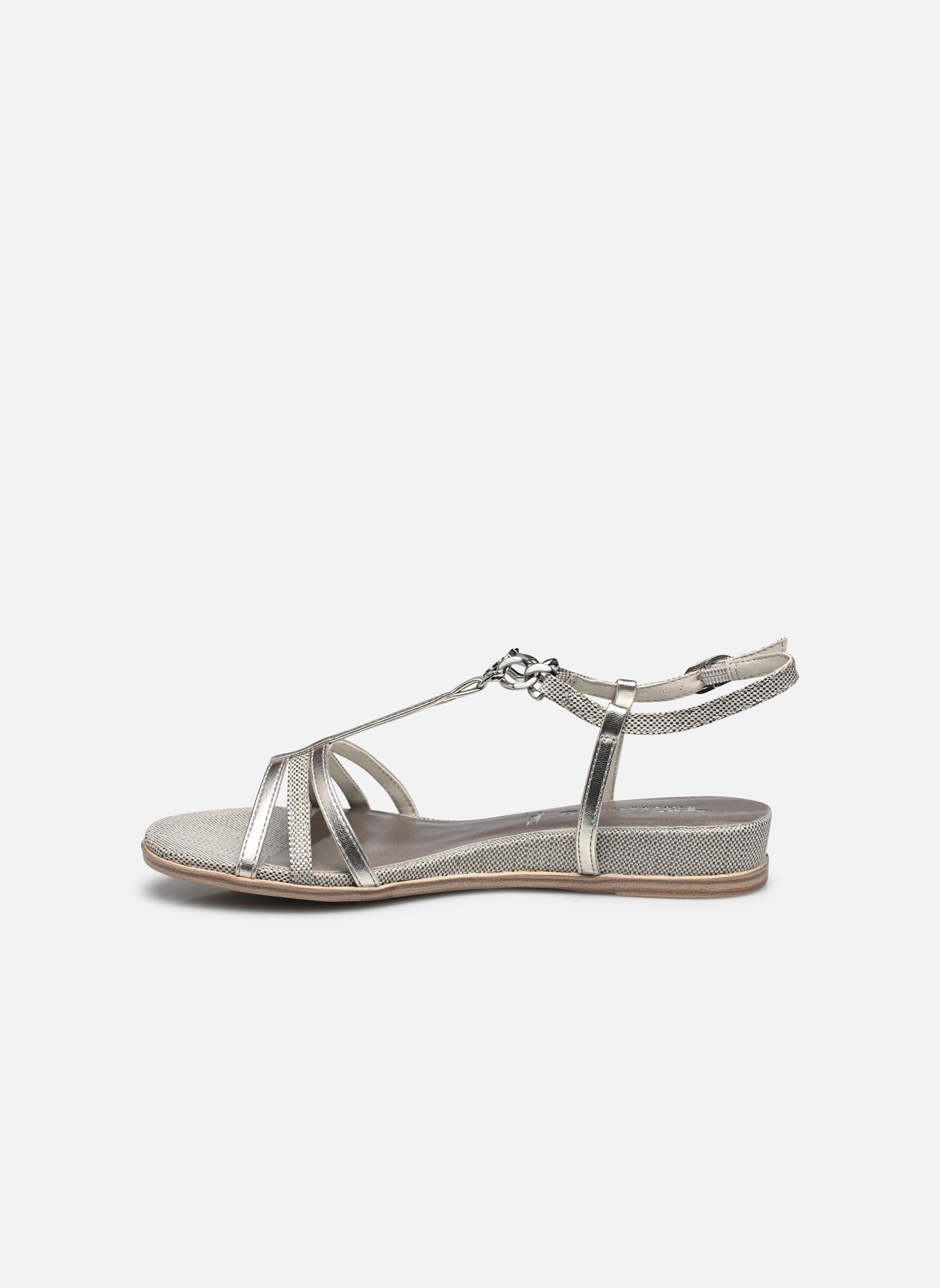 Flache Sandalen 28141-44 damen silber Tamaris Flache Sandalen 28141-44 damen silber PLATINUM COMB