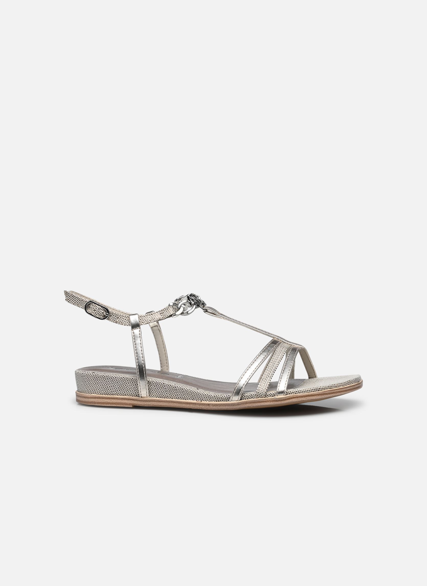 Flache Sandalen 28141-44 damen silber Tamaris Flache Sandalen 28141-44 damen silber PLATINUM COMB