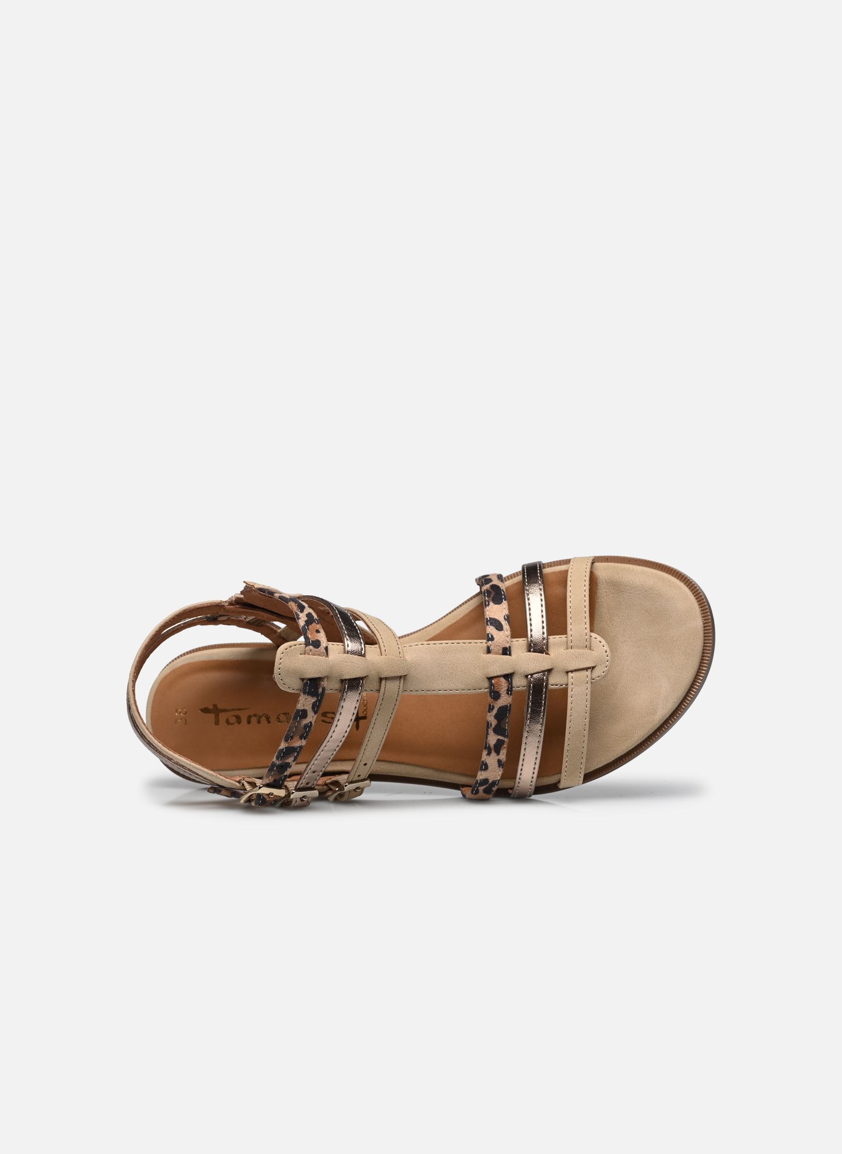 Platte sandalen 28155-44 dames bruin Tamaris Platte sandalen 28155-44 dames bruin LEOPARD COMB