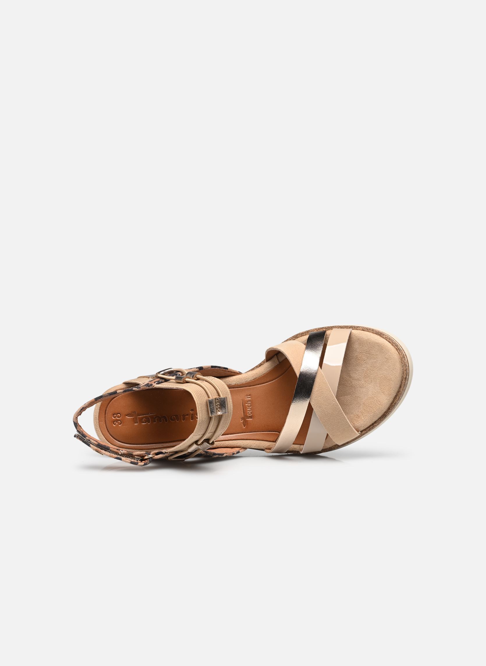 Sandales compensées et plateformes 28357-44 femme marron Tamaris Sandales compensées et plateformes 28357-44 femme marron TAN COMB
