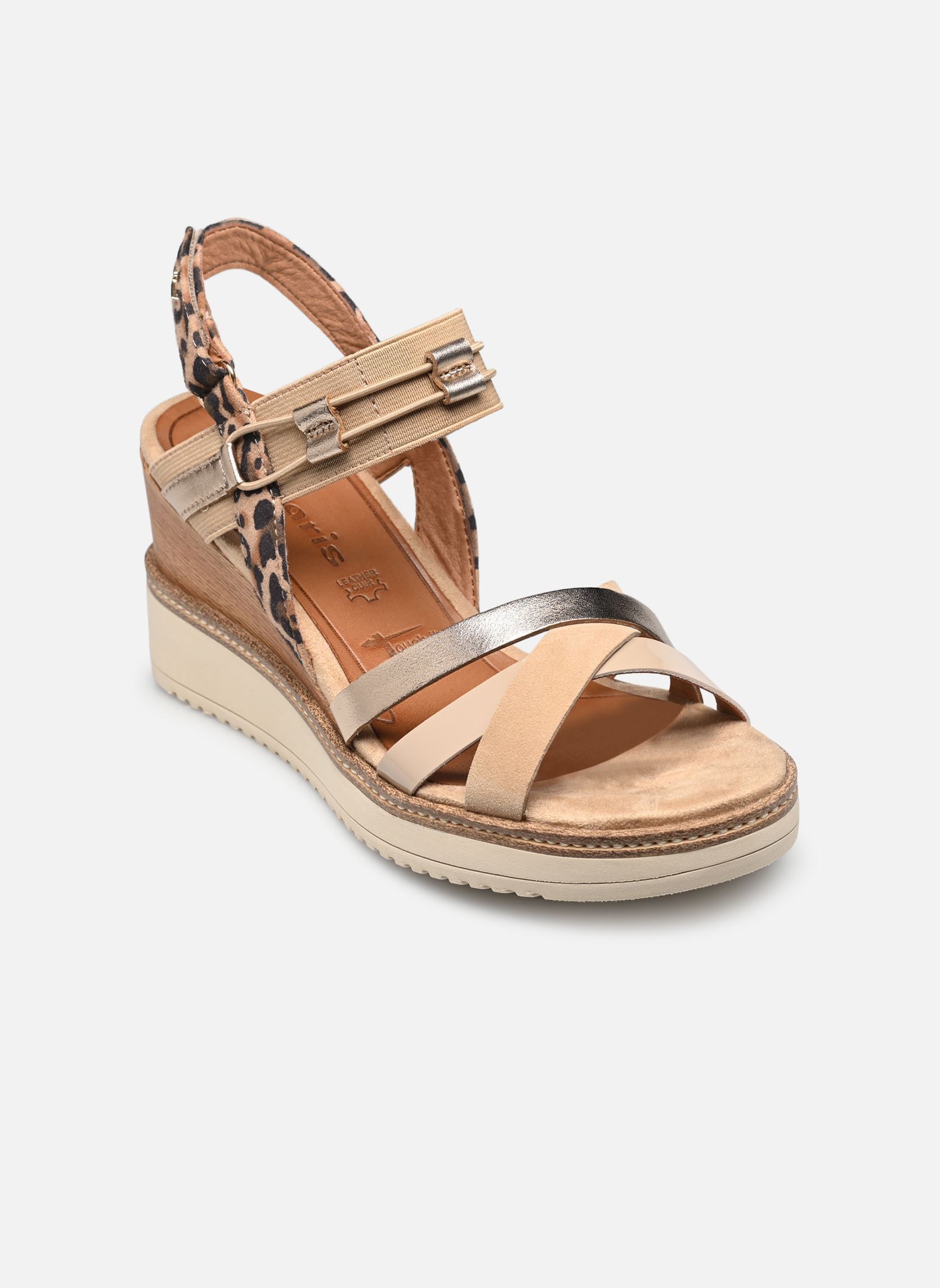 Sandales compensées et plateformes 28357-44 femme marron Tamaris Sandales compensées et plateformes 28357-44 femme marron TAN COMB
