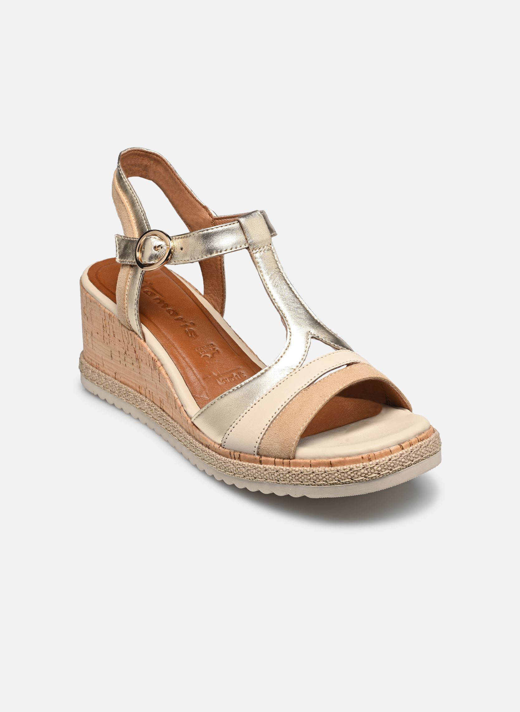 Sandali con zeppa e plateau 28358-44 donna oro e bronzo Tamaris Sandali con zeppa e plateau 28358-44 donna oro e bronzo LT.GOLD COMB
