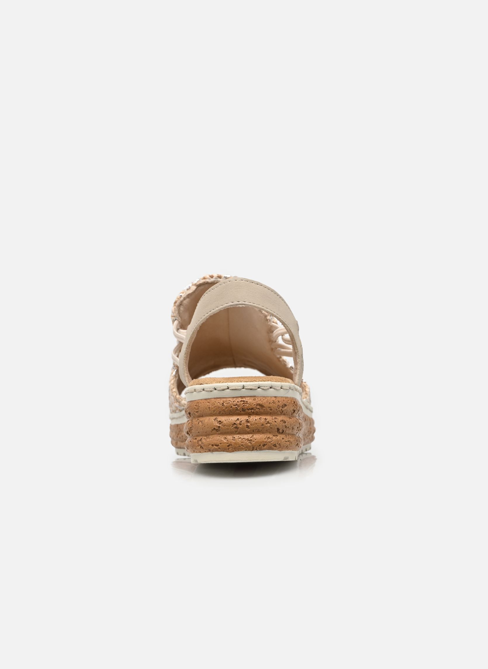 Keil- und Plateausandalen 62741 damen beige Rieker Keil- und Plateausandalen 62741 damen beige BEIGE-SILBER/CLIFF