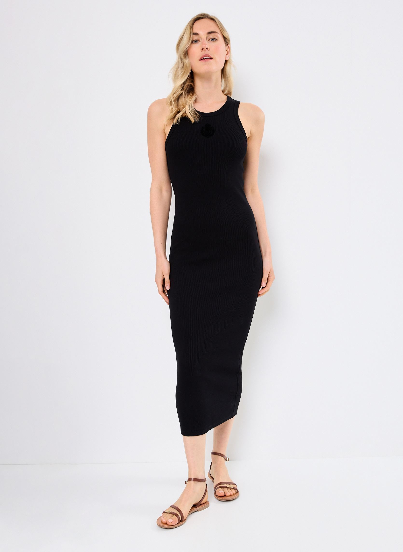 Robes longues FROB30082K femme noir The Kooples Robes longues FROB30082K femme noir BLA01