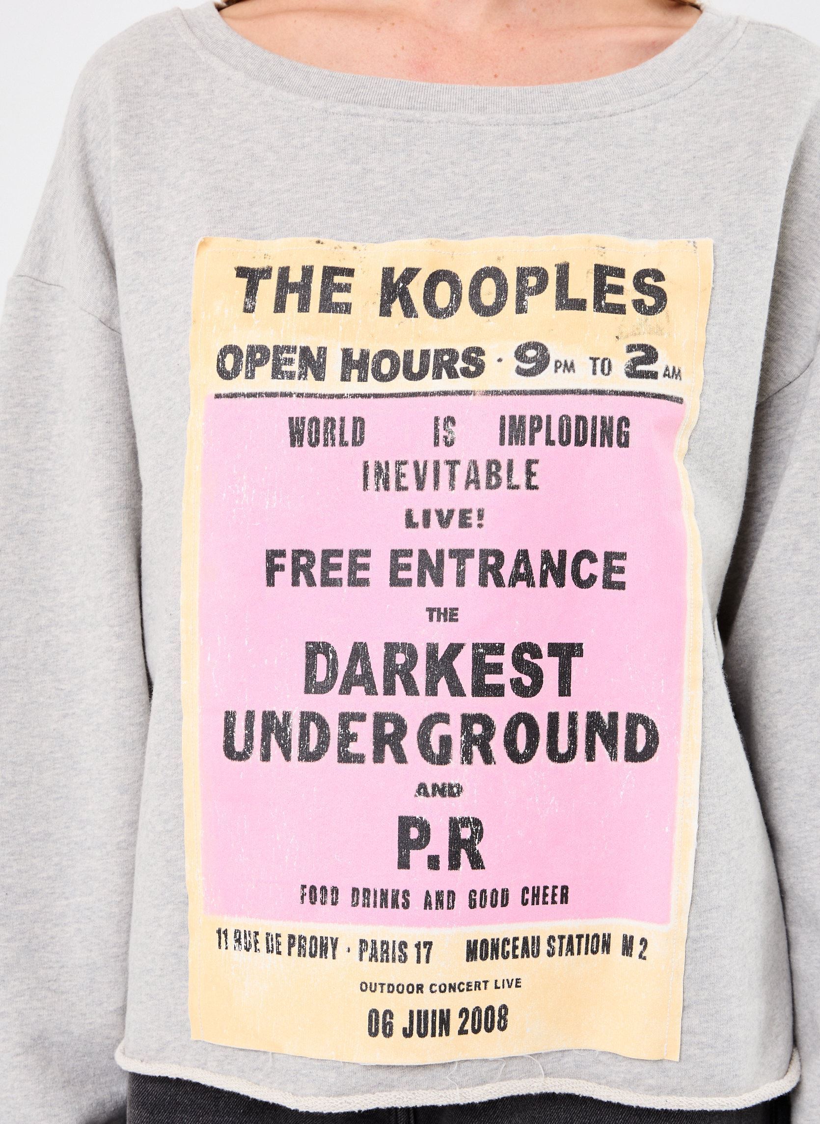 Sweatshirts FSWE30013K femme gris The Kooples Sweatshirts FSWE30013K femme gris GRY23